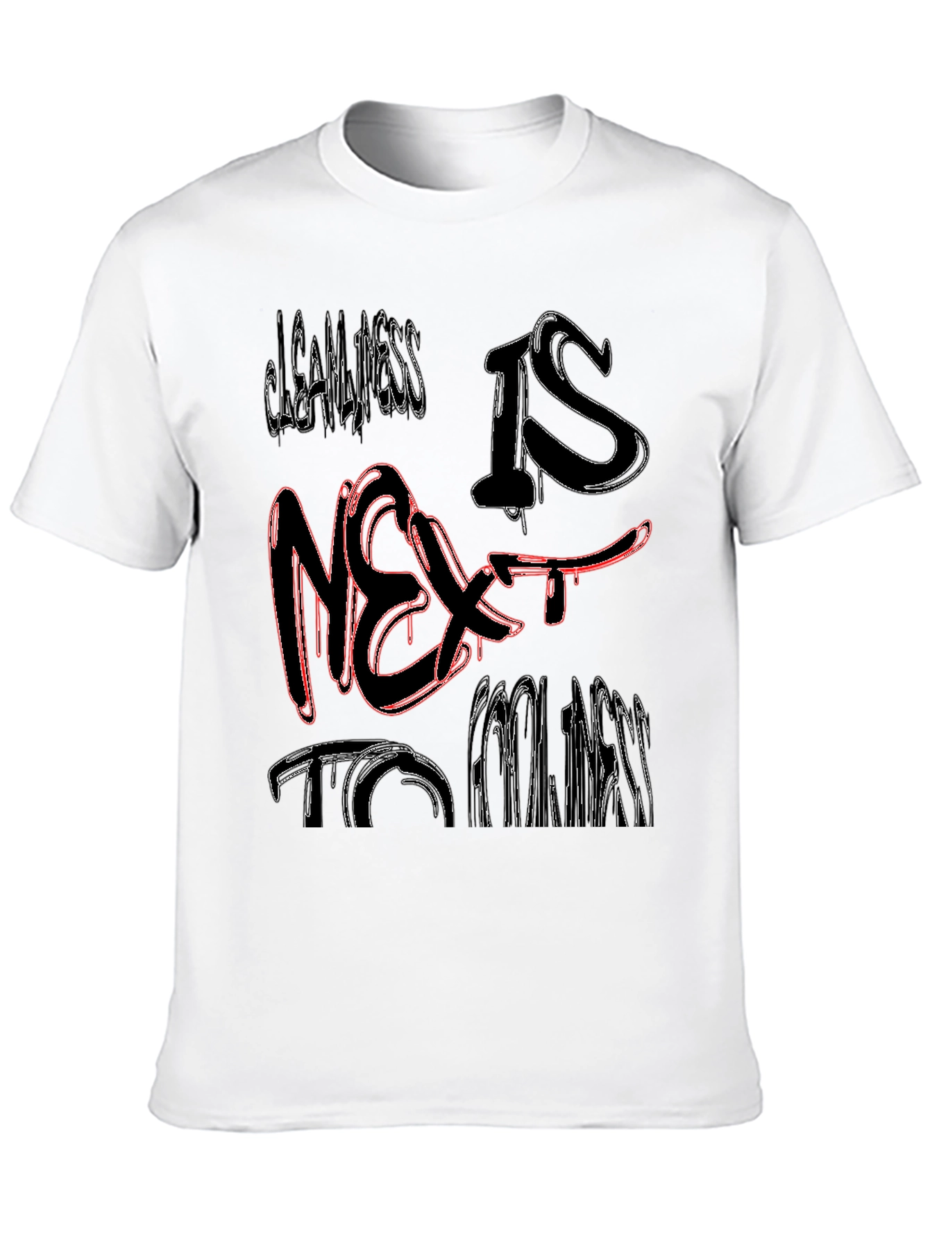 Black Cleanliness is Next to Coolness Graphic Tee view 10