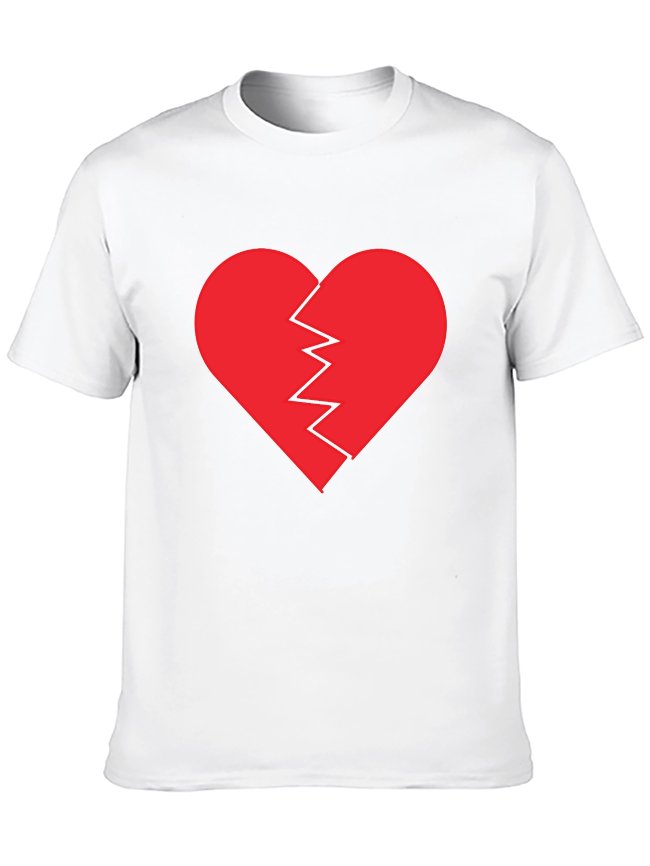Black Broken Heart Graphic Tee - Black Cotton T-Shirt view 10