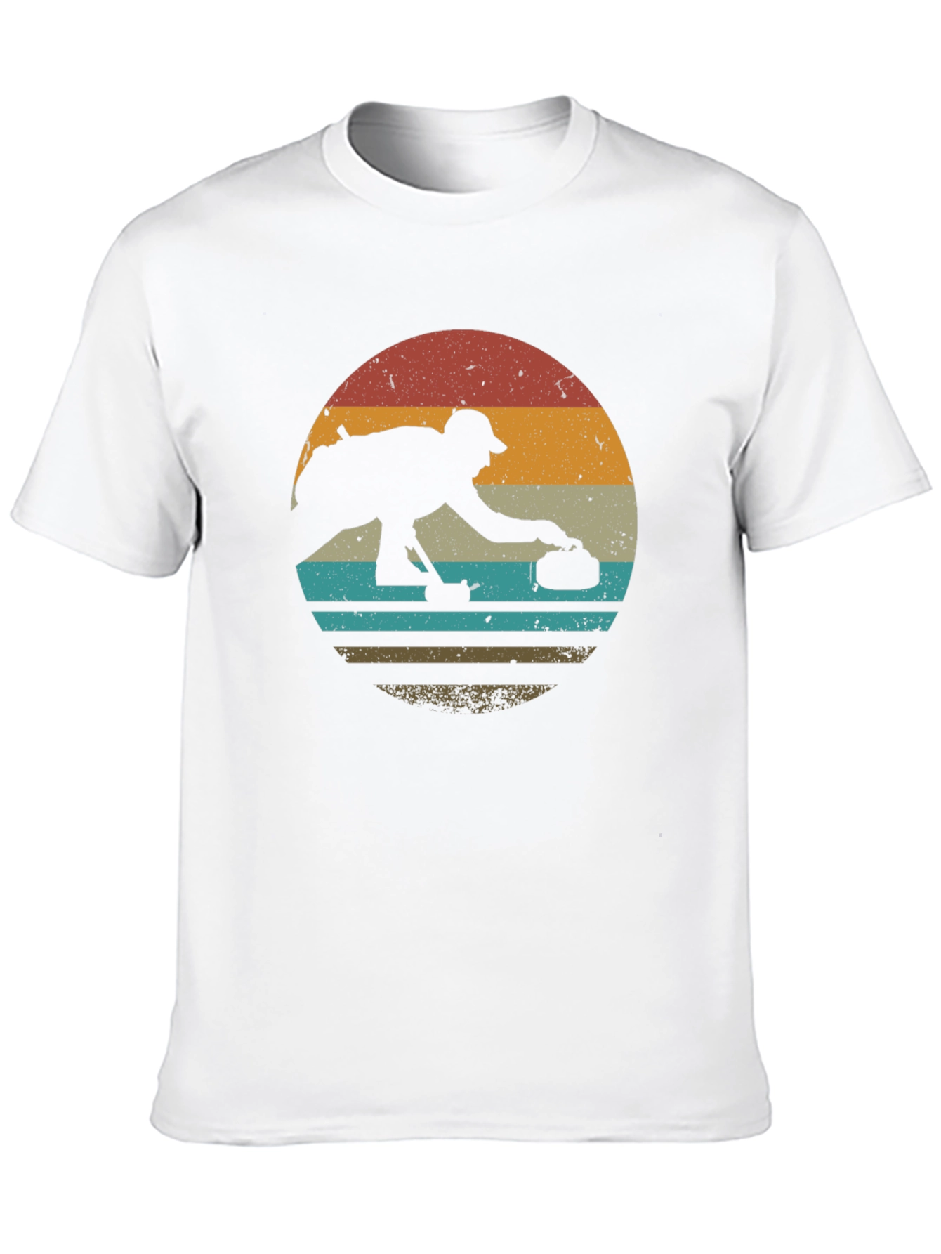 Black Retro Curling Graphic Tee - Black view 10