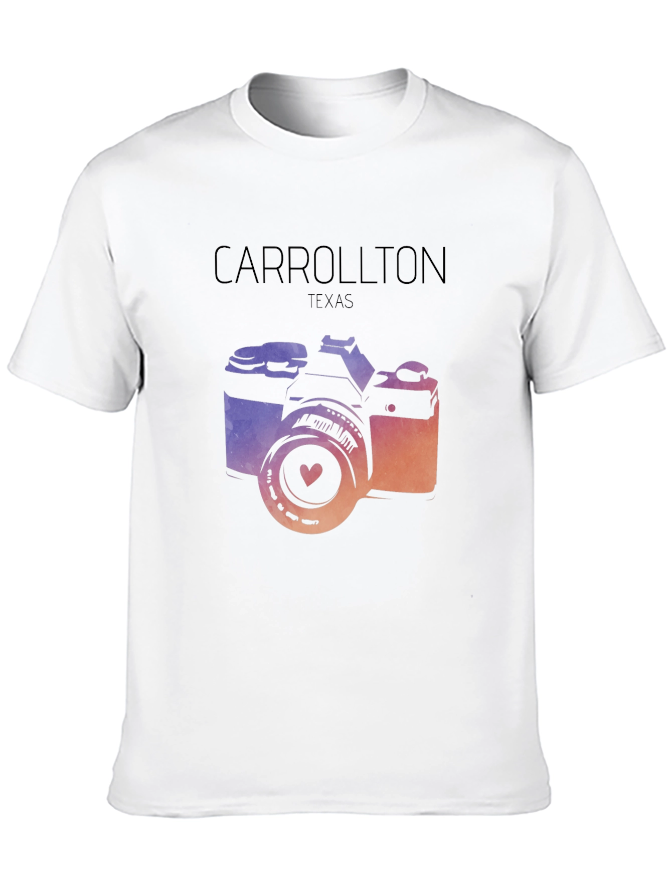 Black Carrollton Texas Camera Graphic Tee view 10