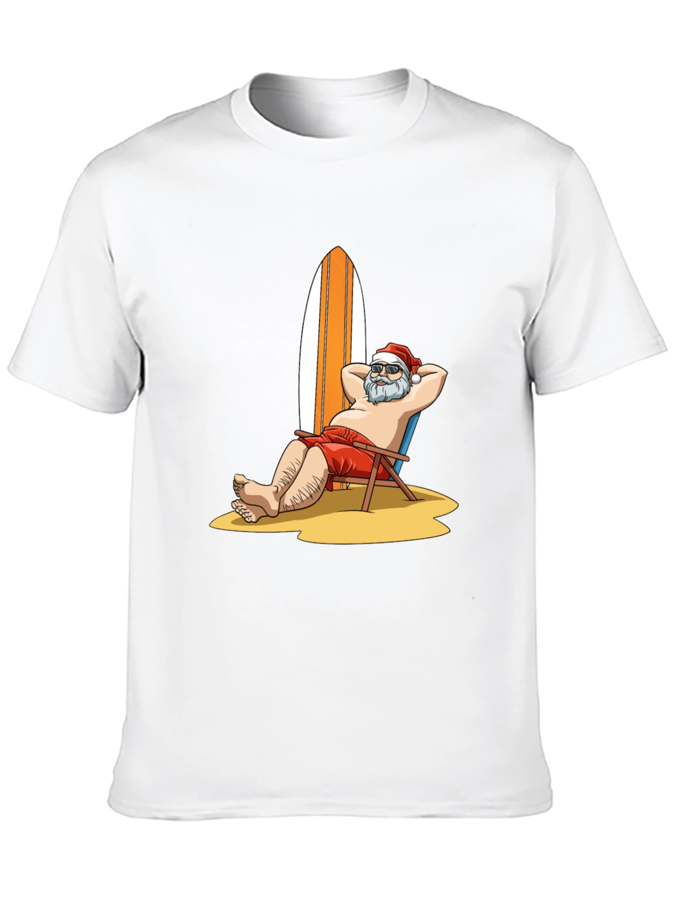 Black Santa on Vacation Graphic T-Shirt view 10