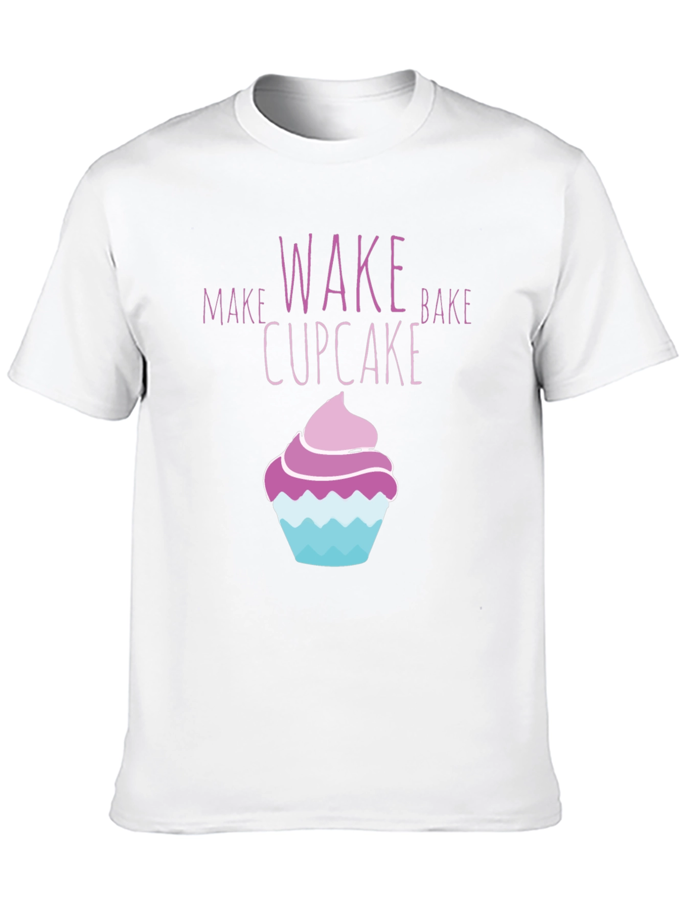 Black Wake Bake Cupcake Graphic T-Shirt - Black view 10