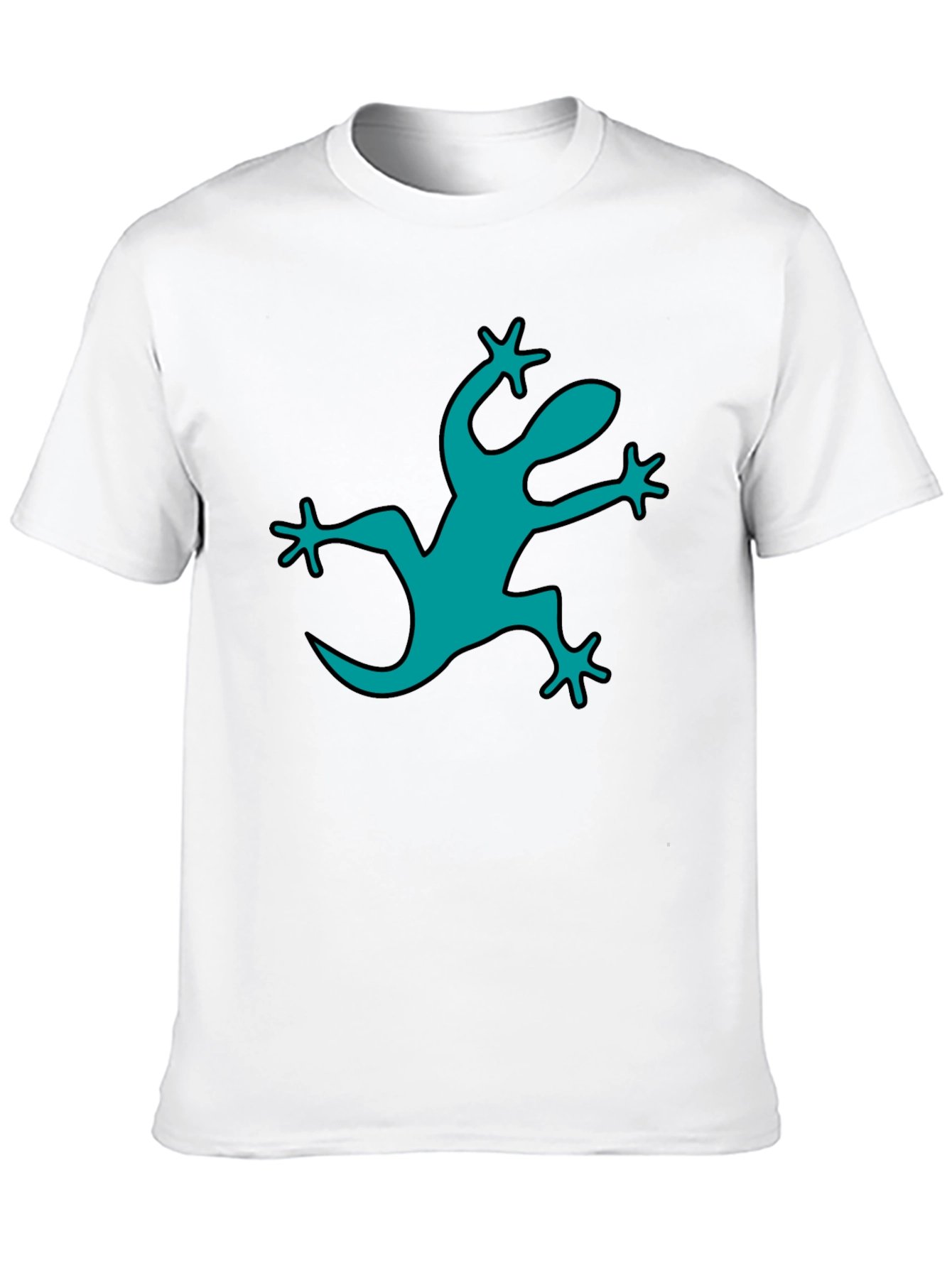 Black Cool Gecko Graphic Black T-Shirt view 10