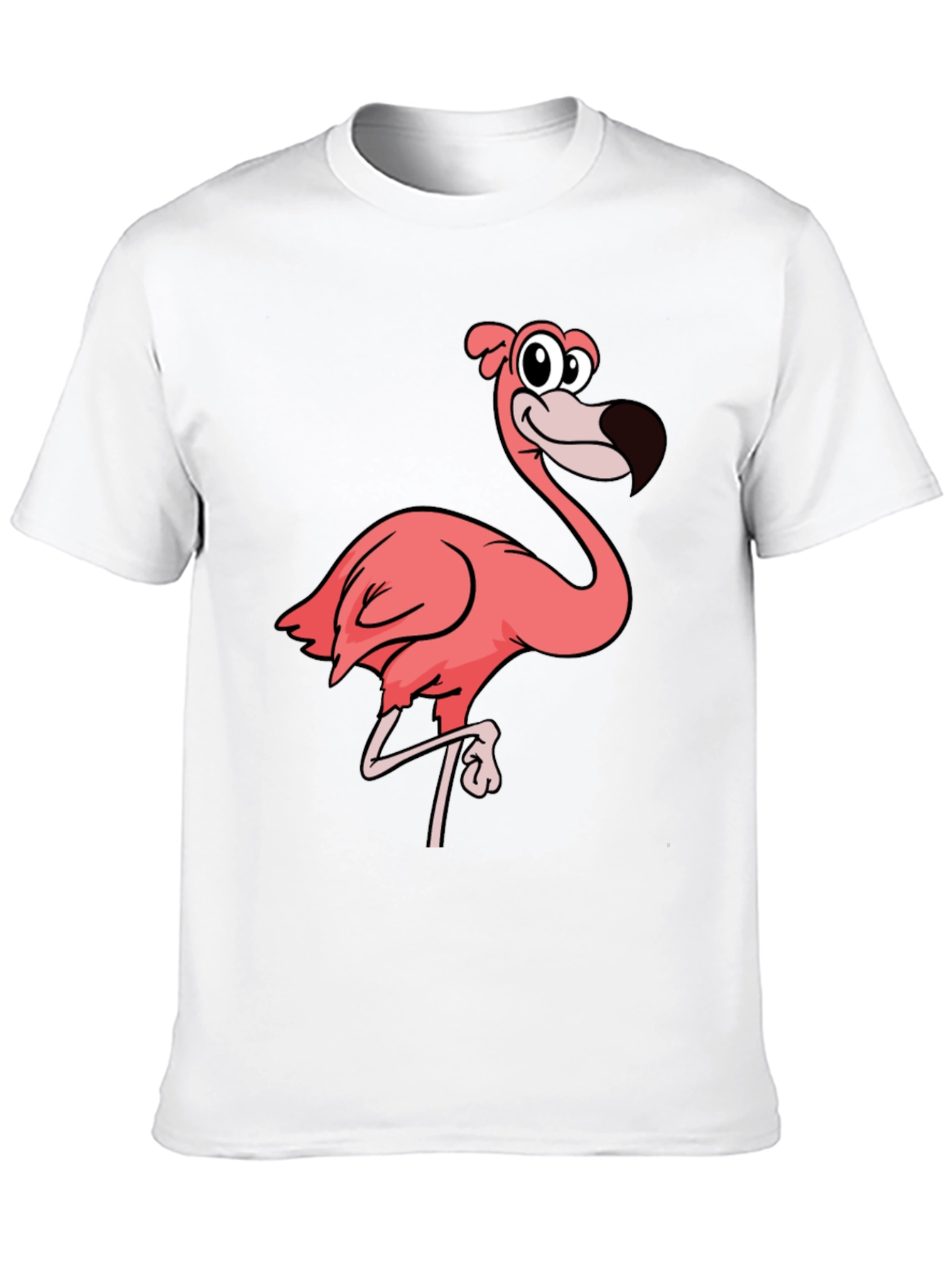 Black Flamingo Graphic Tee - Black Cotton T-Shirt view 10