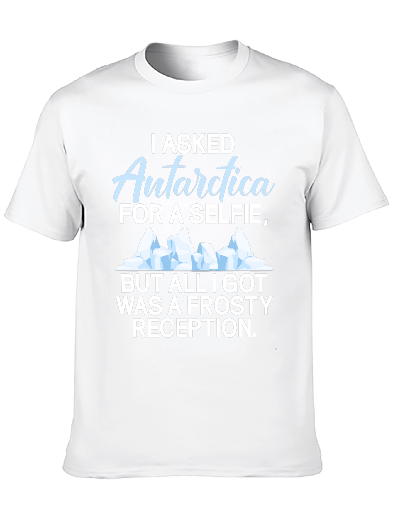 Black Antarctica Selfie Graphic T-Shirt - Humorous Black Tee view 10
