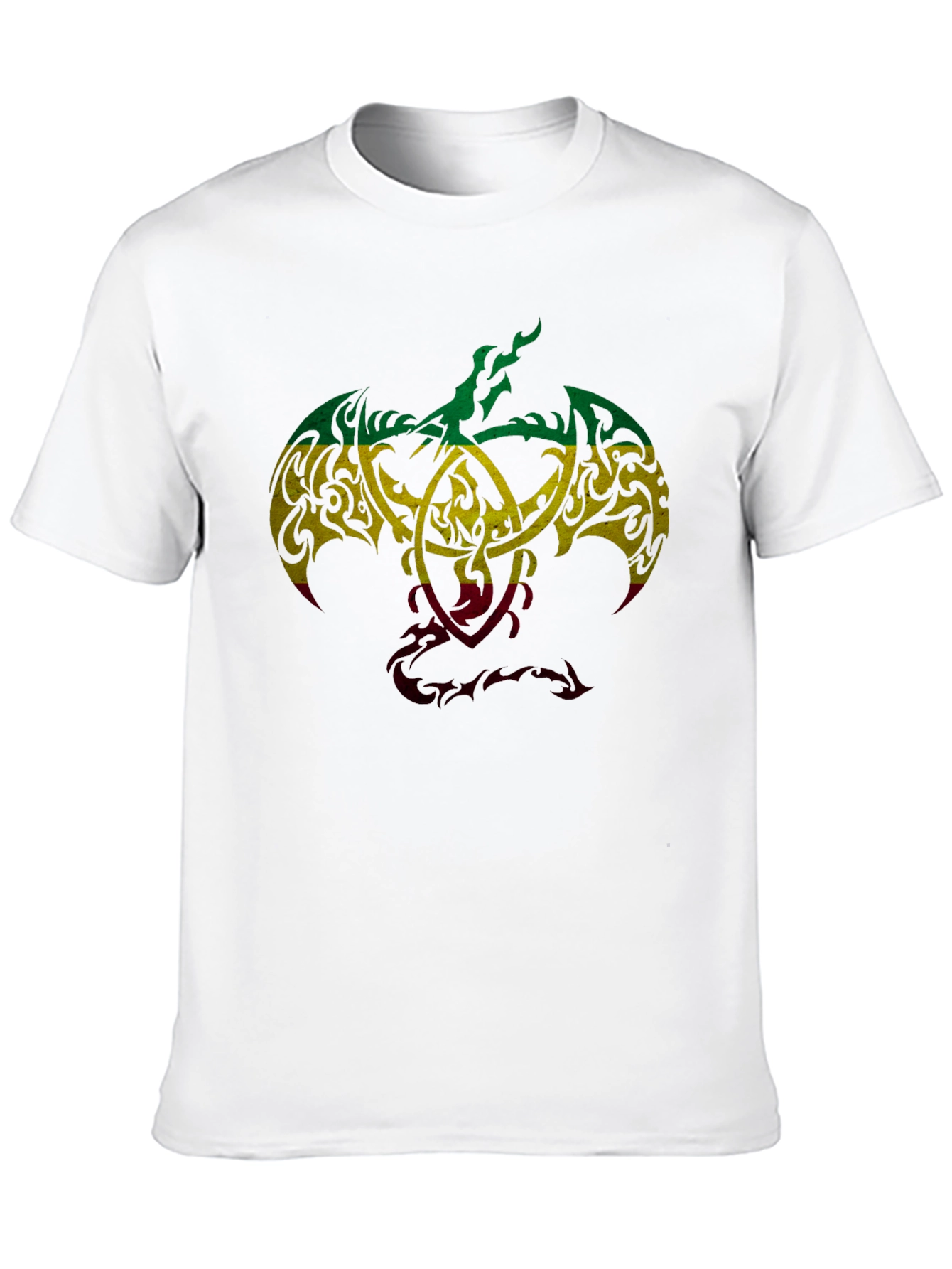 Black Rasta Tribal Dragon Graphic T-Shirt - Unique Design view 10