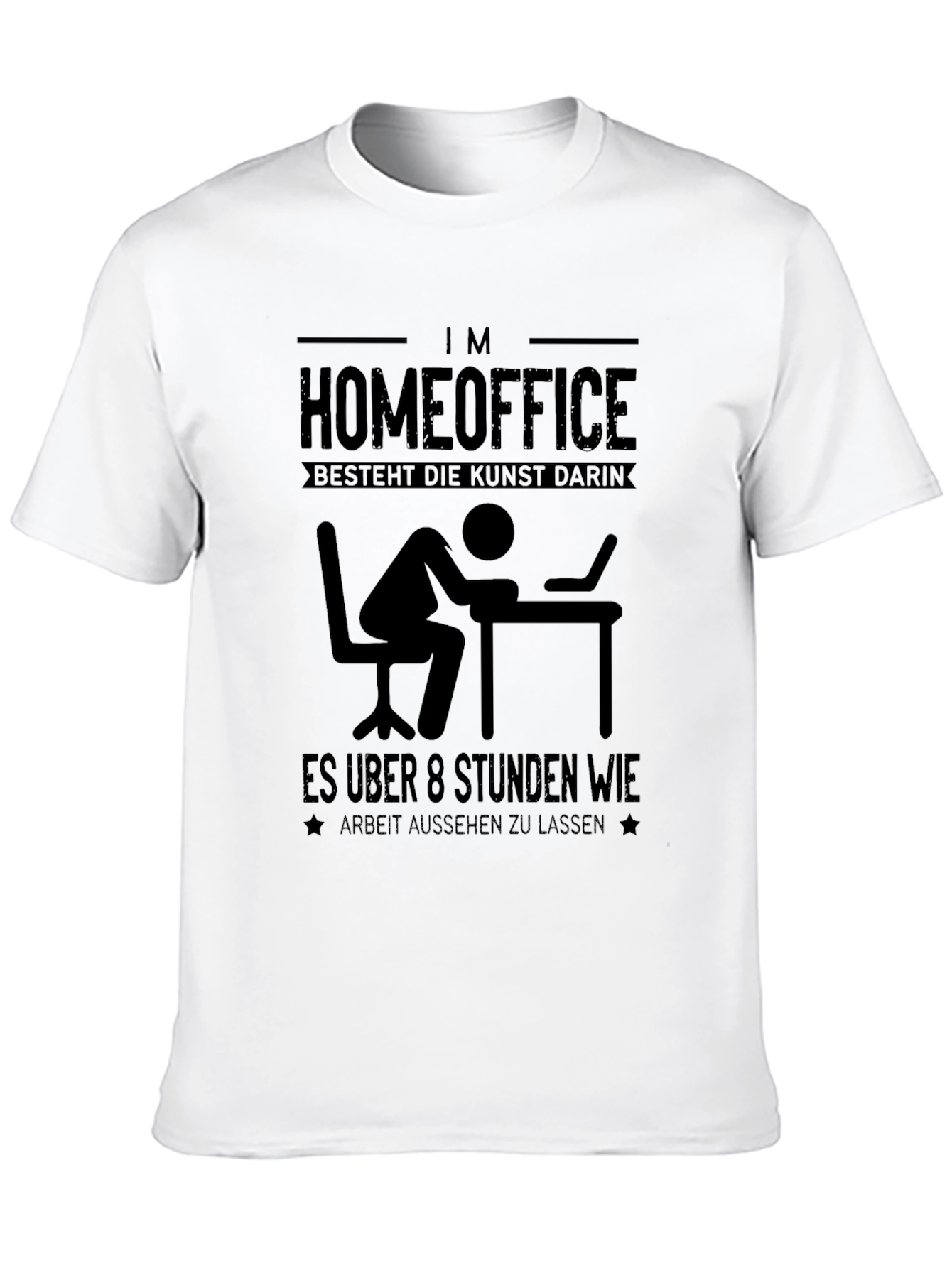 Black Funny Home Office T-Shirt - Work From Home Humor view 10