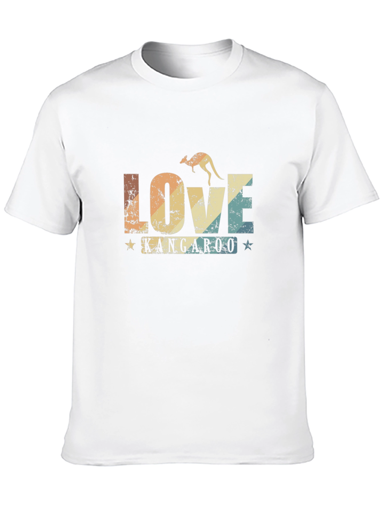 Black Love Kangaroo Retro Graphic T-Shirt view 10