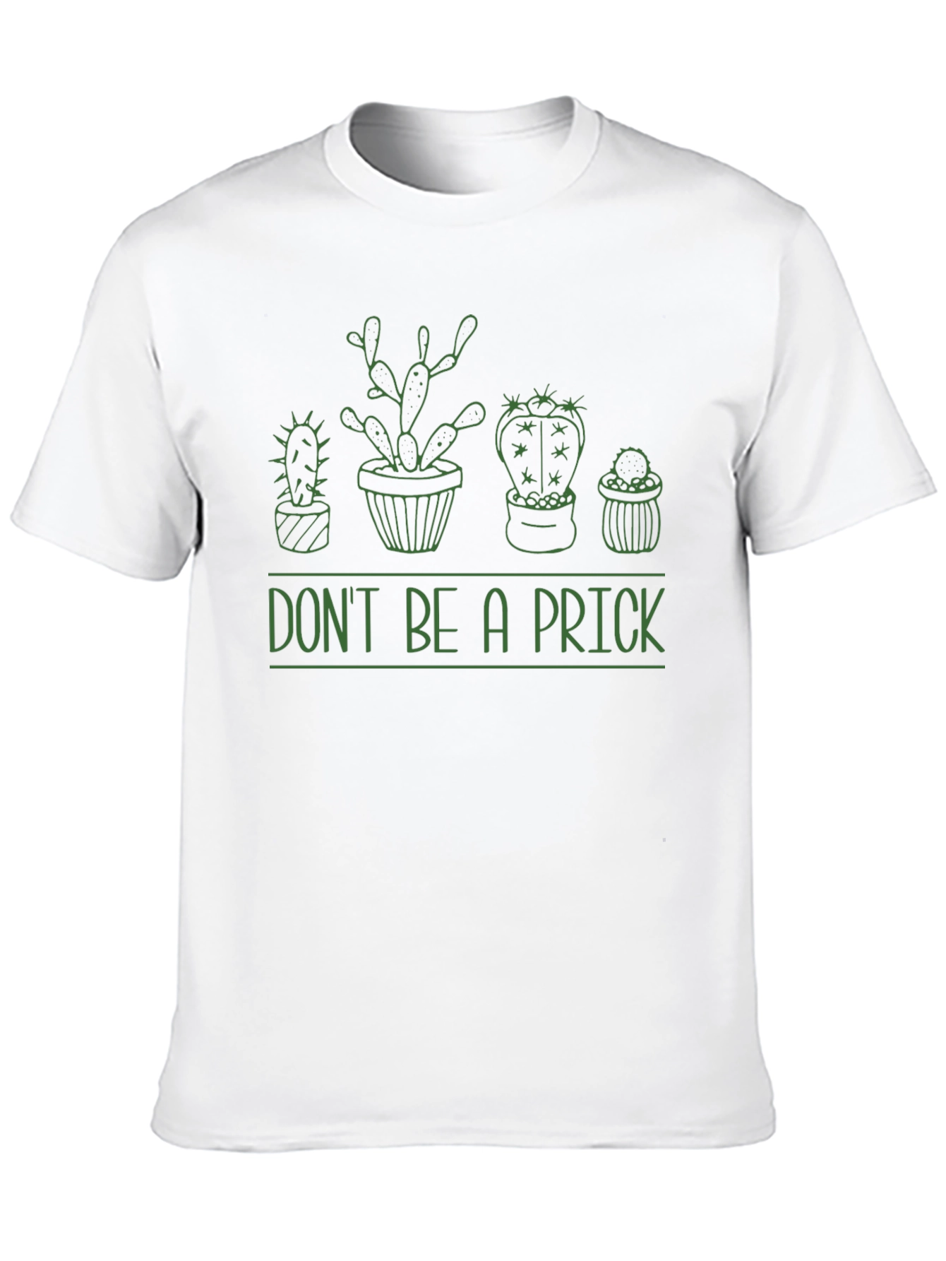 Black Don't Be a Prick Cactus Graphic Tee - Humor T-Shirt view 10