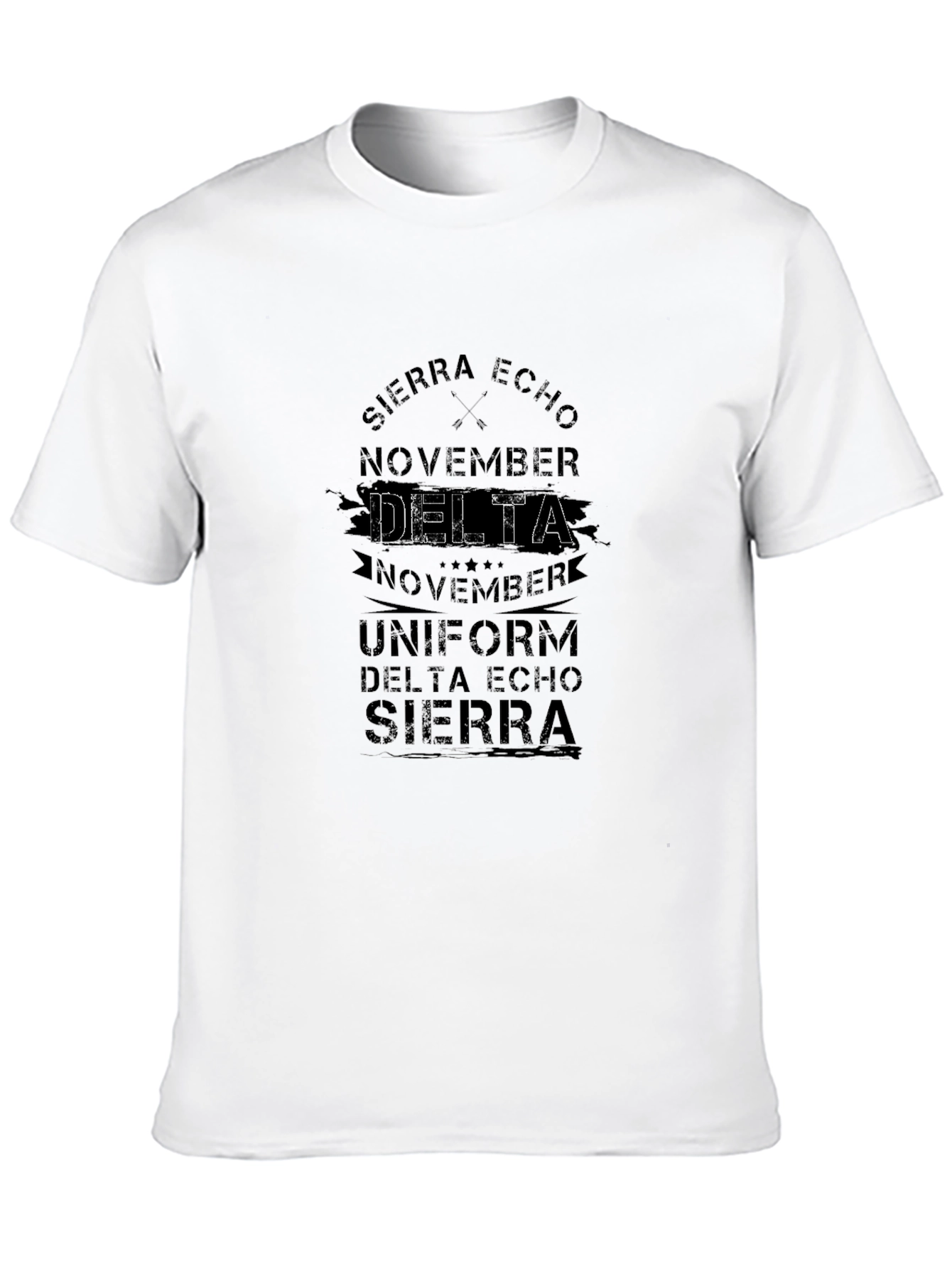 Black Sierra Echo Delta Graphic T-Shirt - Black view 10