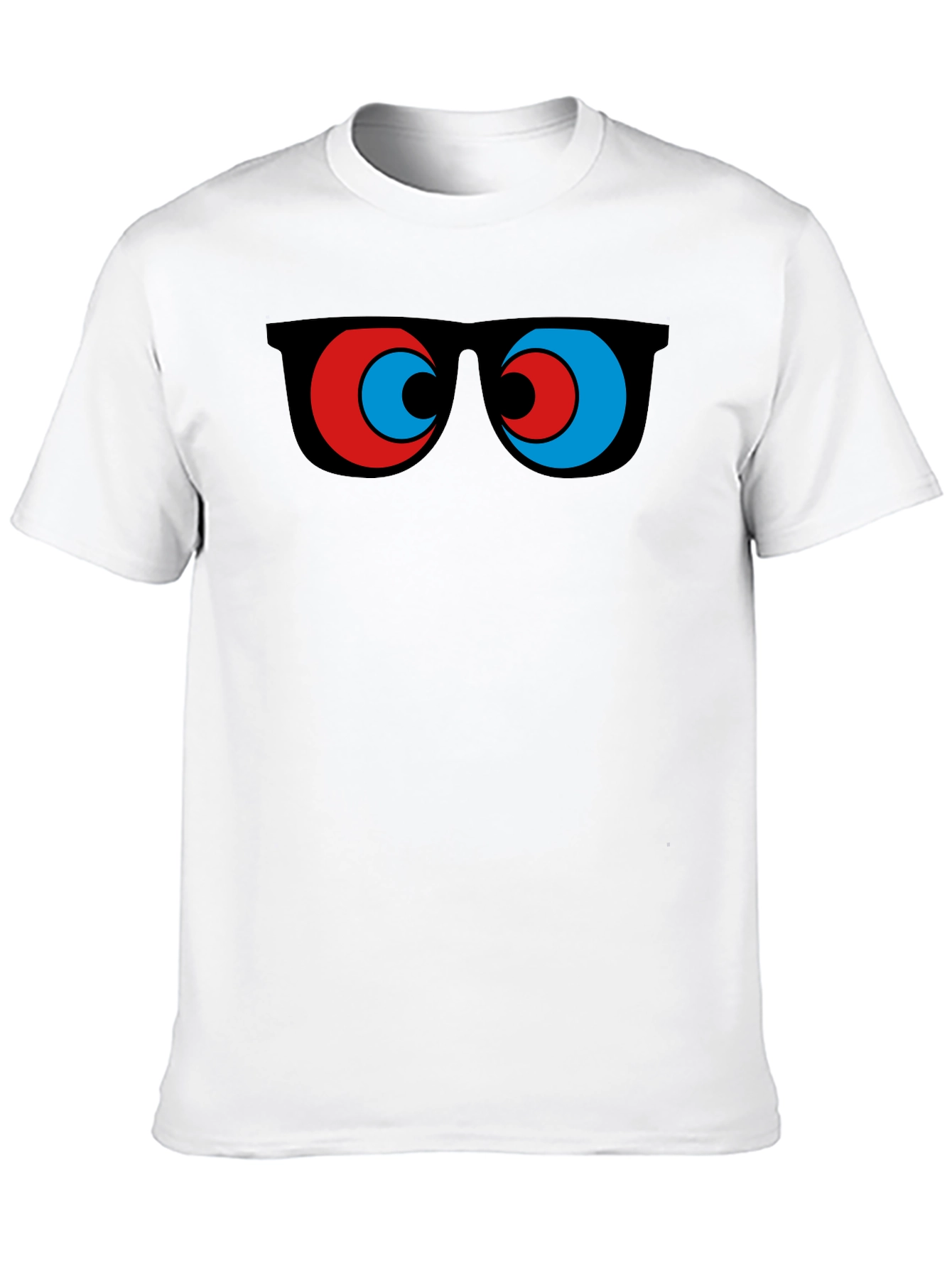 Black Funny Sunglasses Graphic Tee - Quirky Men's Black T-Shirt view 10