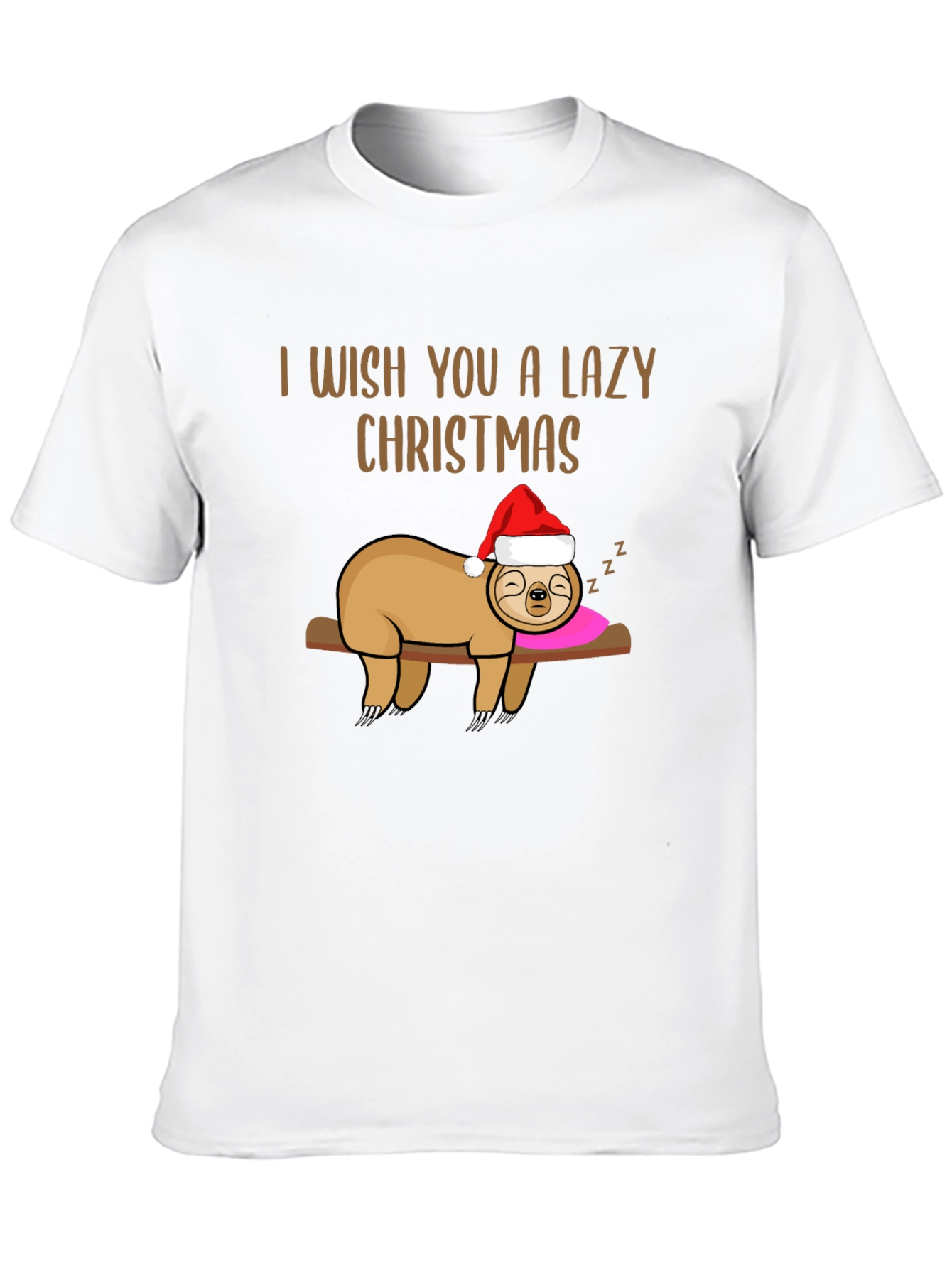 Black Lazy Christmas Sloth Graphic Tee view 10