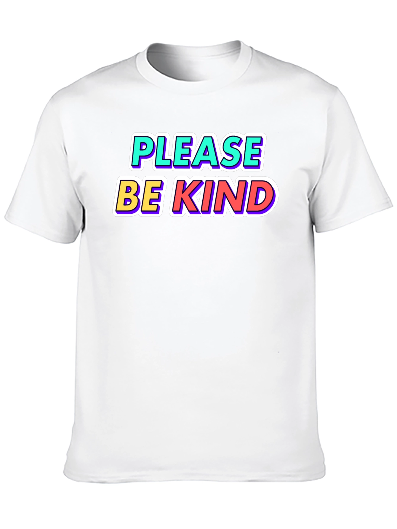 Black Please Be Kind Graphic Tee - Soft Cotton Blend T-Shirt view 10