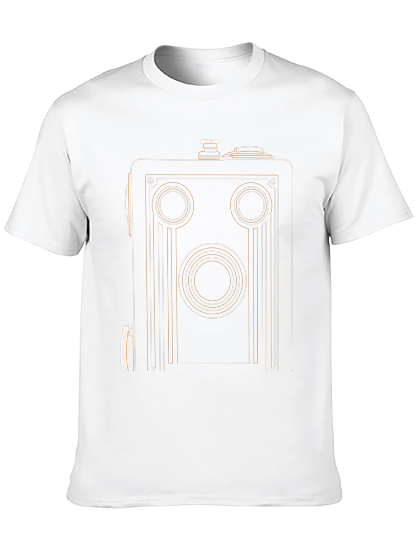 Black Retro Camera Graphic Tee - Vintage Style Cotton Shirt view 10
