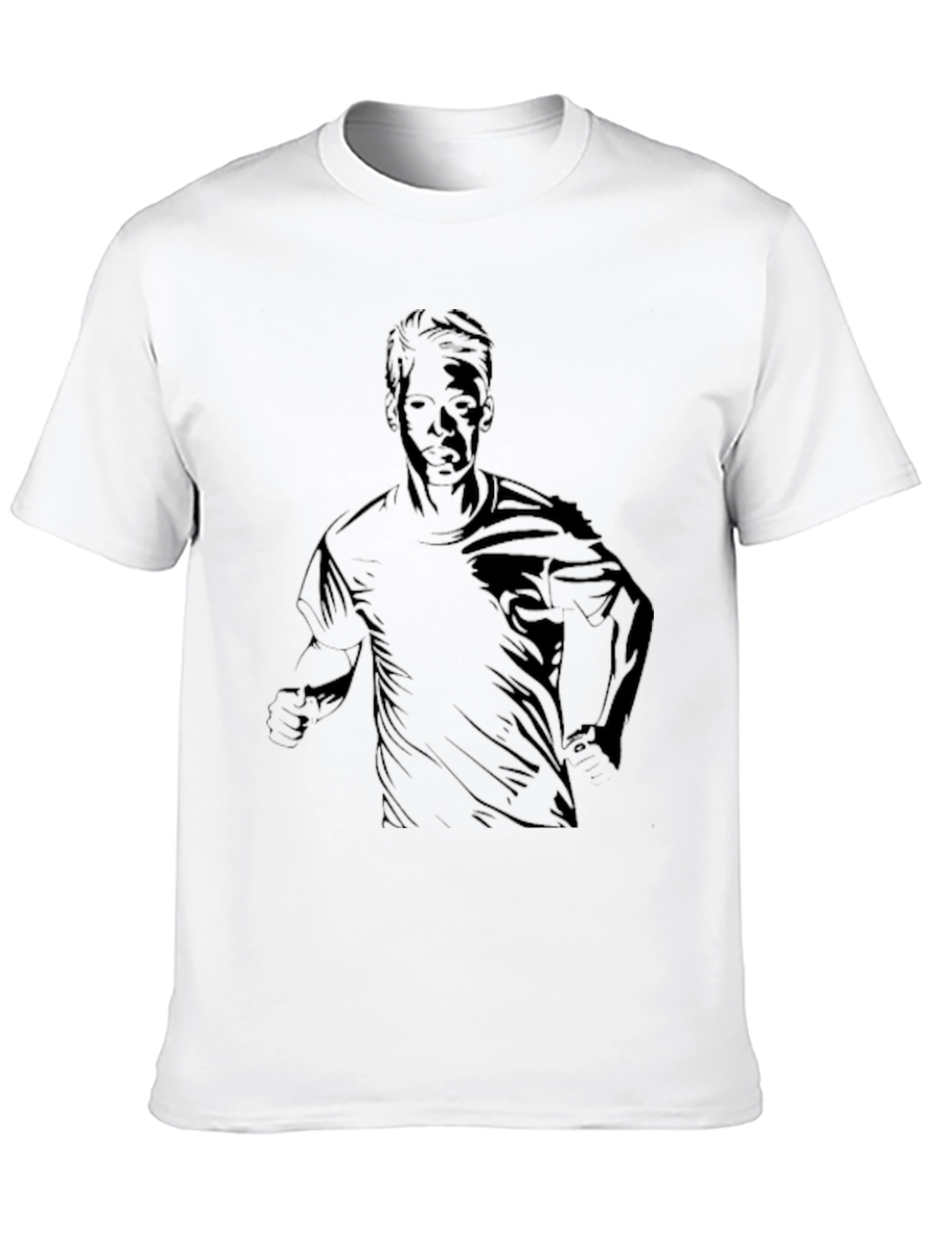 Black Black Graphic Tee - Silhouette Runner view 10