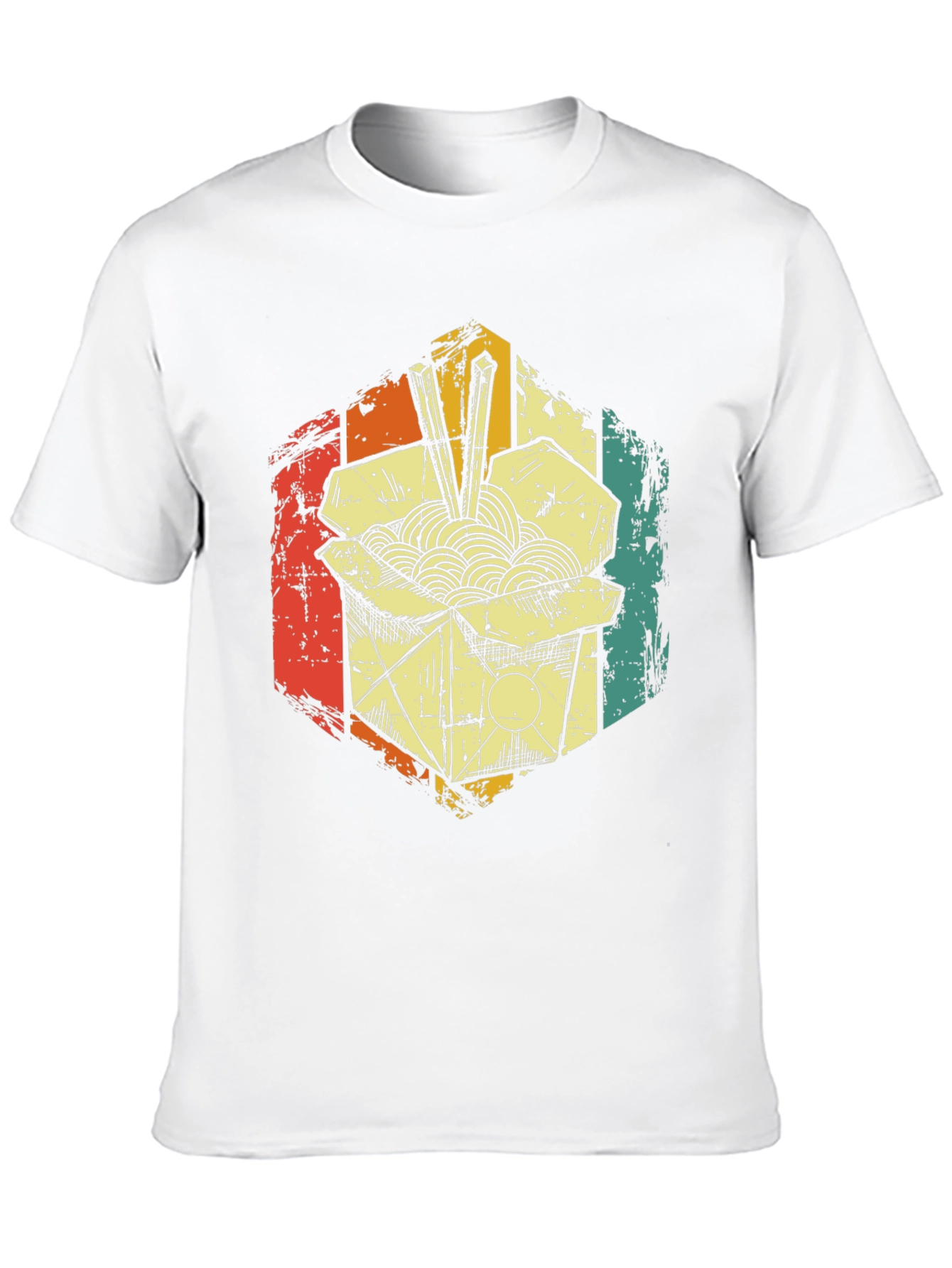 Black Retro Ramen Noodles T-Shirt view 10