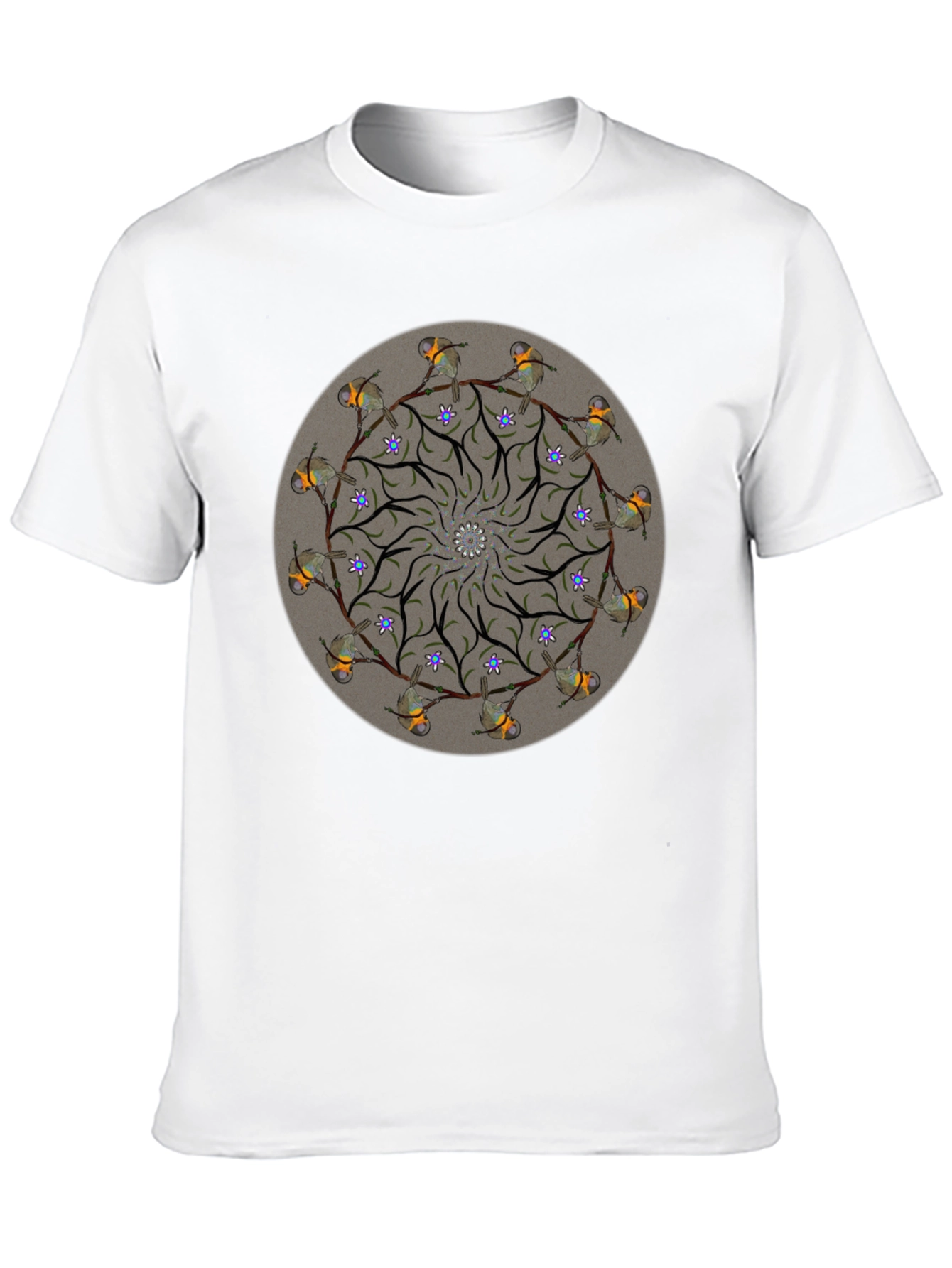 Black Bird Mandala Graphic Tee - Unique Nature Design view 10