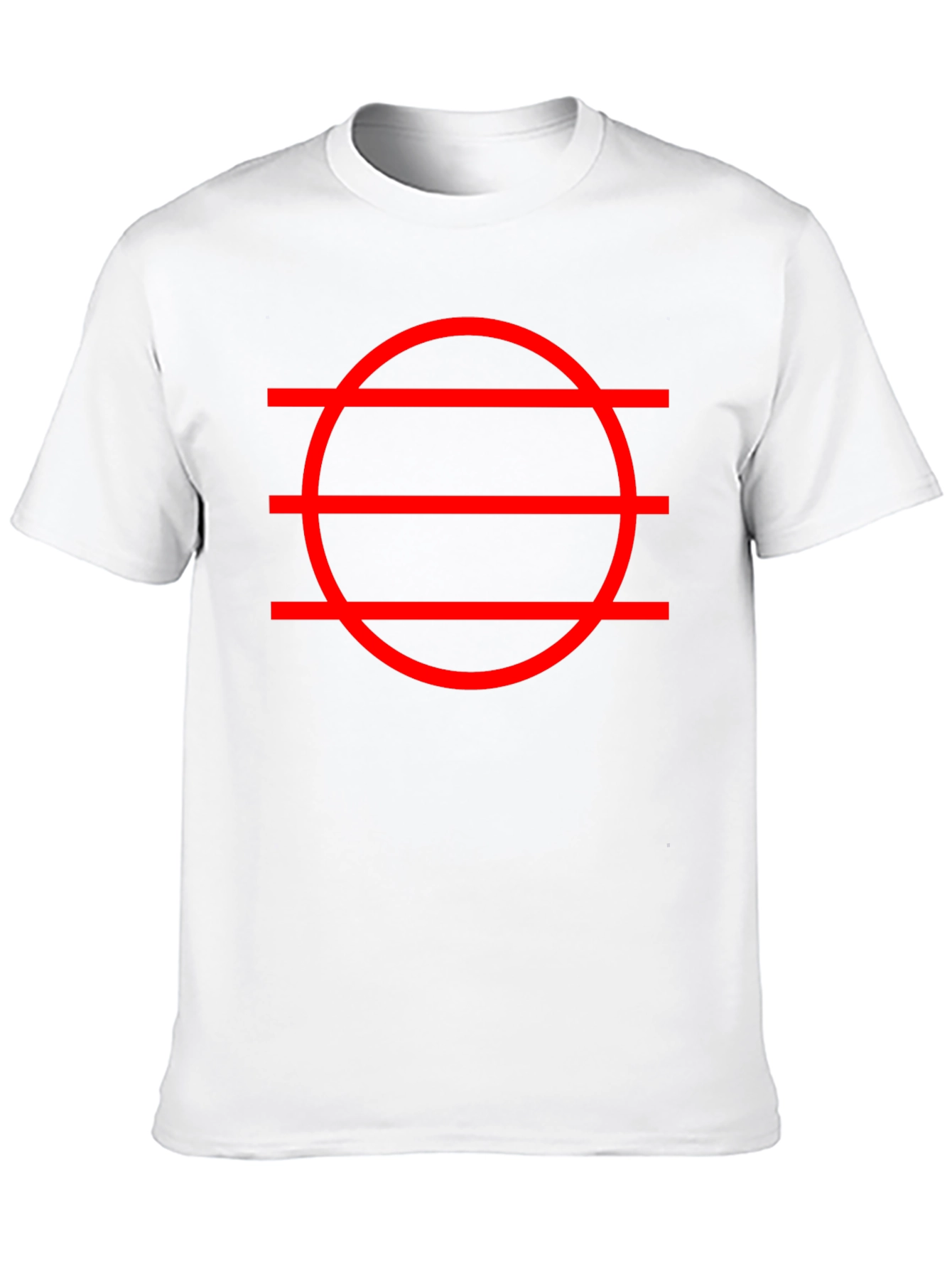 Black Geometric Circle & Line Graphic Tee - Modern Design view 10