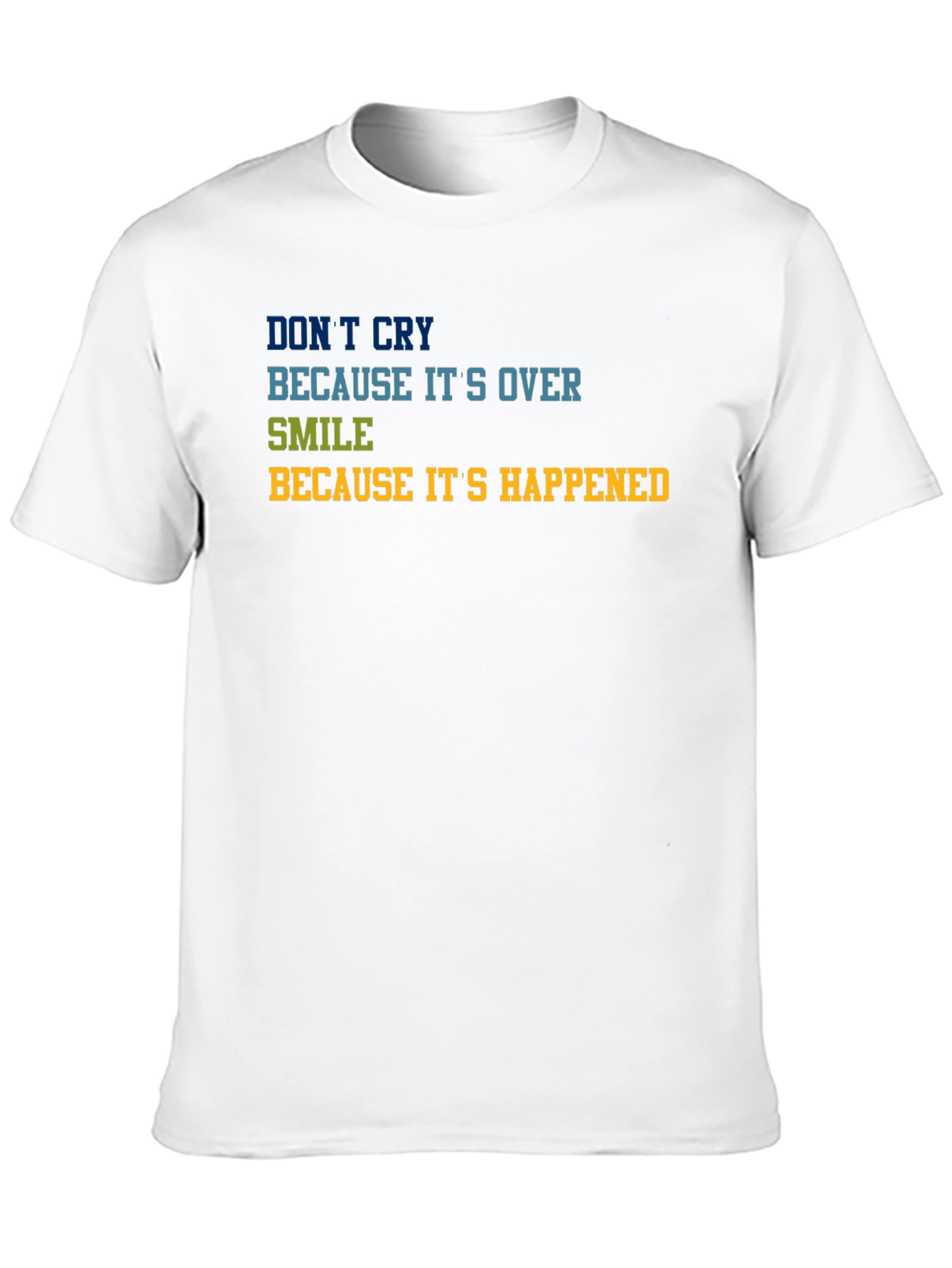 Black Inspirational Graphic Tee - Don't Cry, Smile view 10