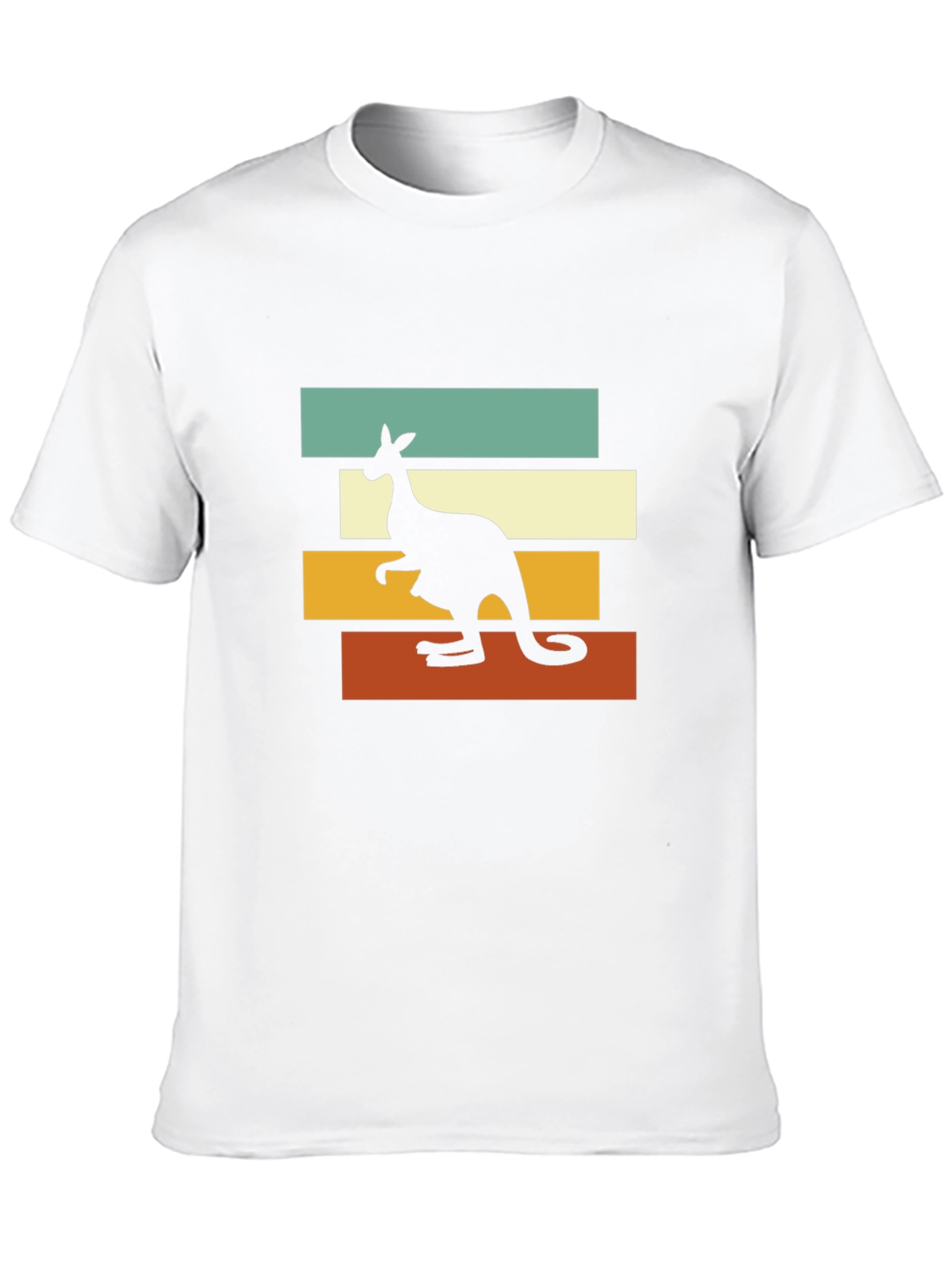 Black Retro Kangaroo T-Shirt - Vintage Style Aussie Tee view 10