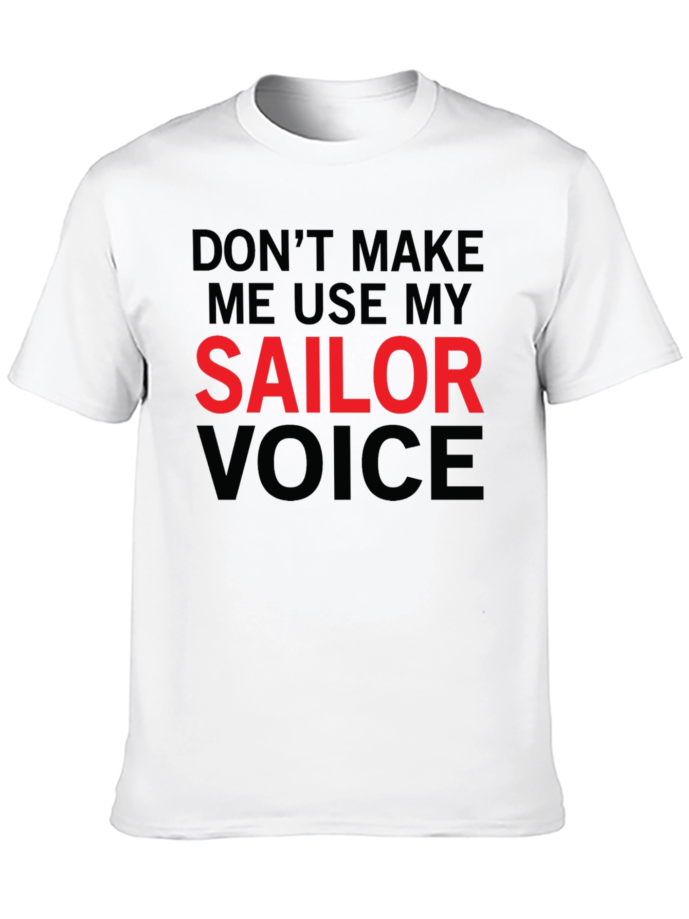 Black Funny "Sailor Voice" Graphic T-Shirt view 10