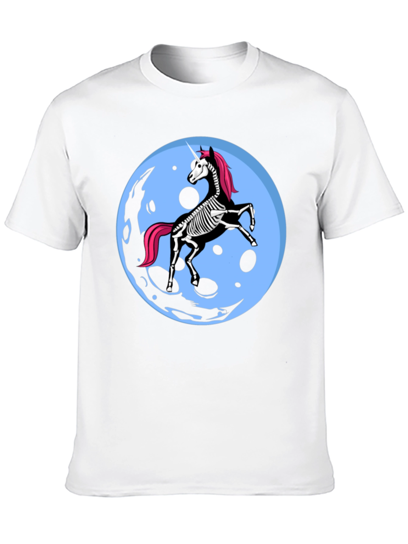 Unicorn Skeleton Moon Graphic T-Shirt - 10