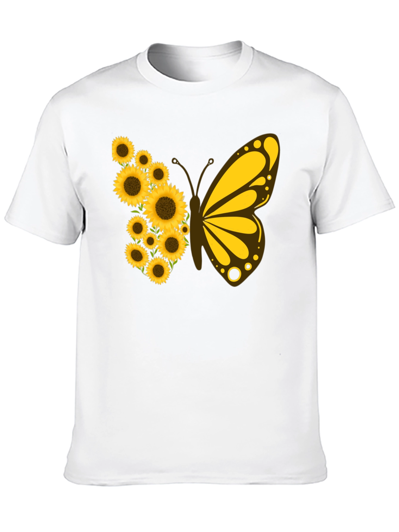 Black Sunflower Butterfly Graphic Tee view 10