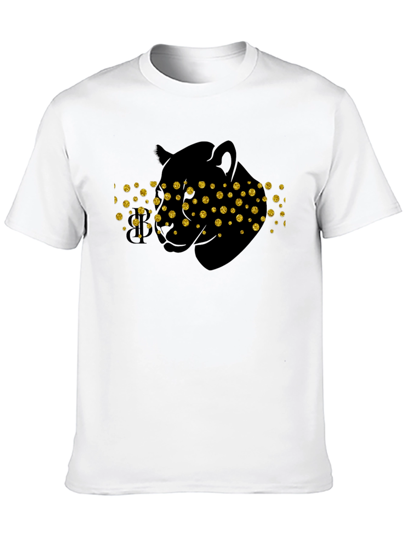 Black Black Panther Tee - Gold Glitter Eyes view 10