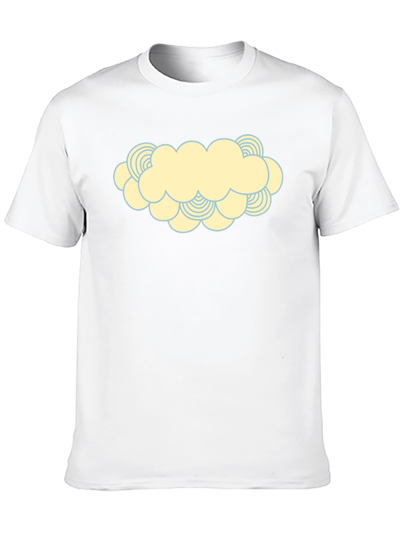 Black Cartoon Cloud Graphic Print T-Shirt view 10