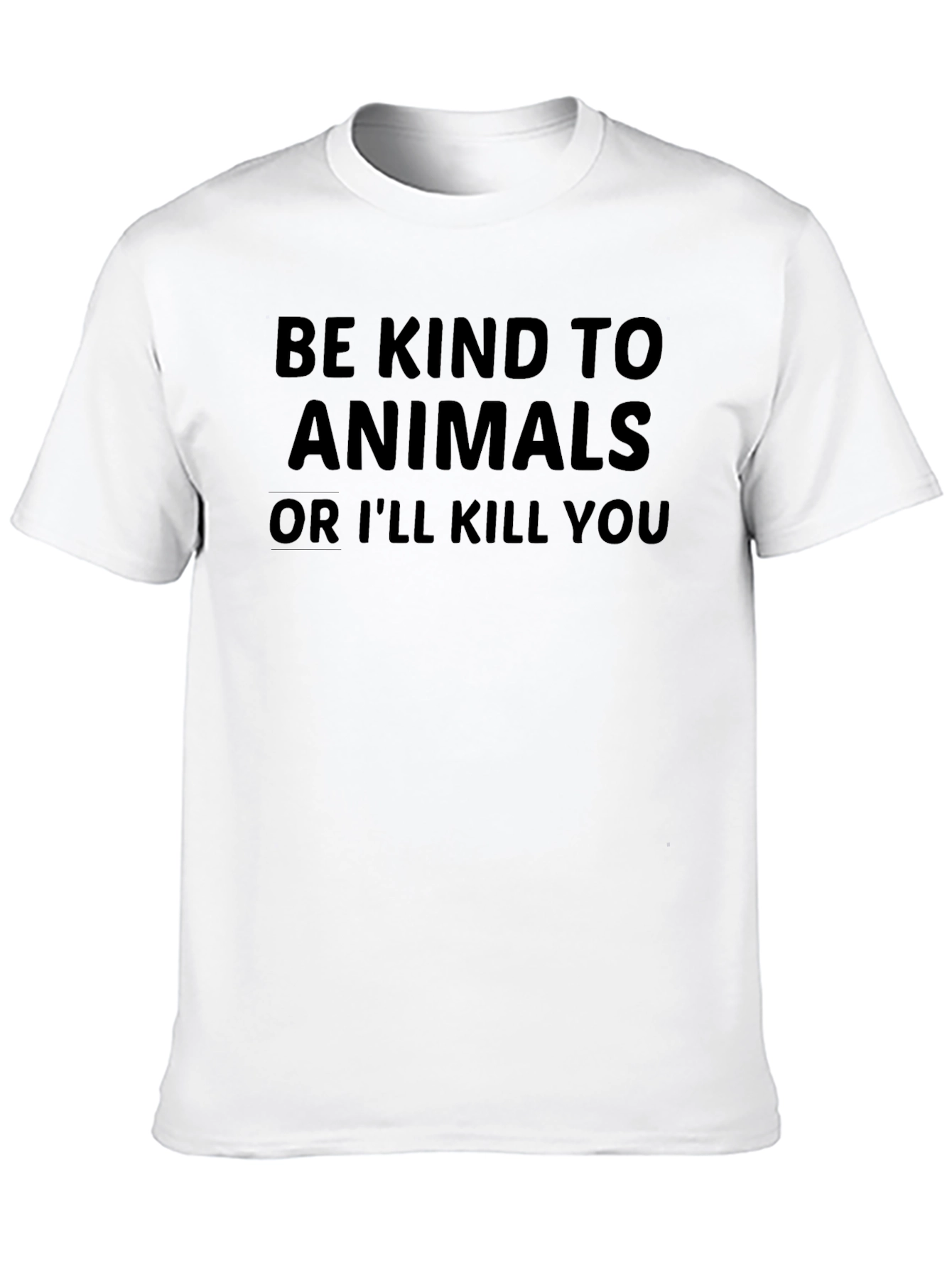 Black Be Kind To Animals Men's Graphic Tee view 10