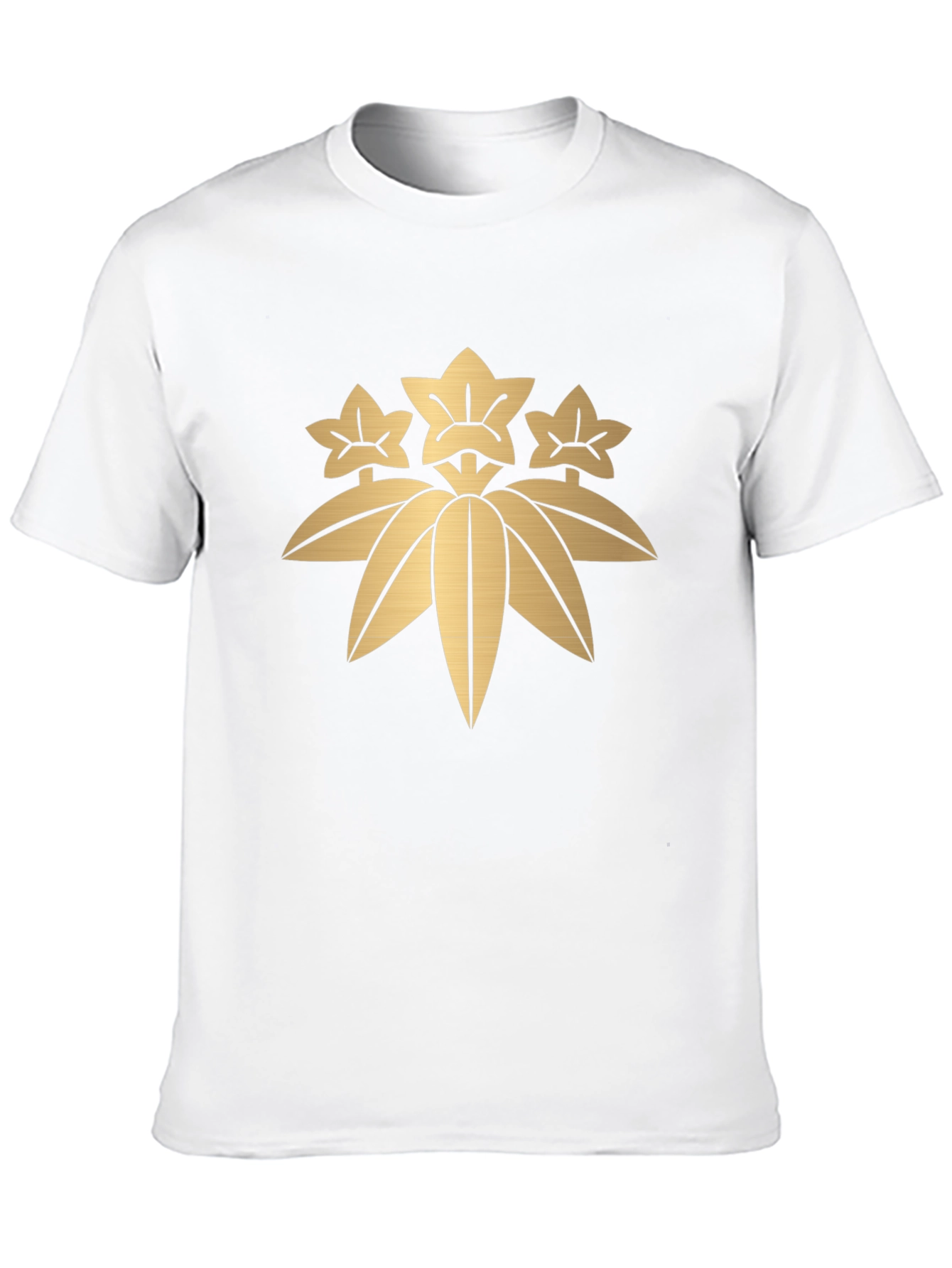 Black Japanese Clan Mon T-Shirt - Gold Design view 10