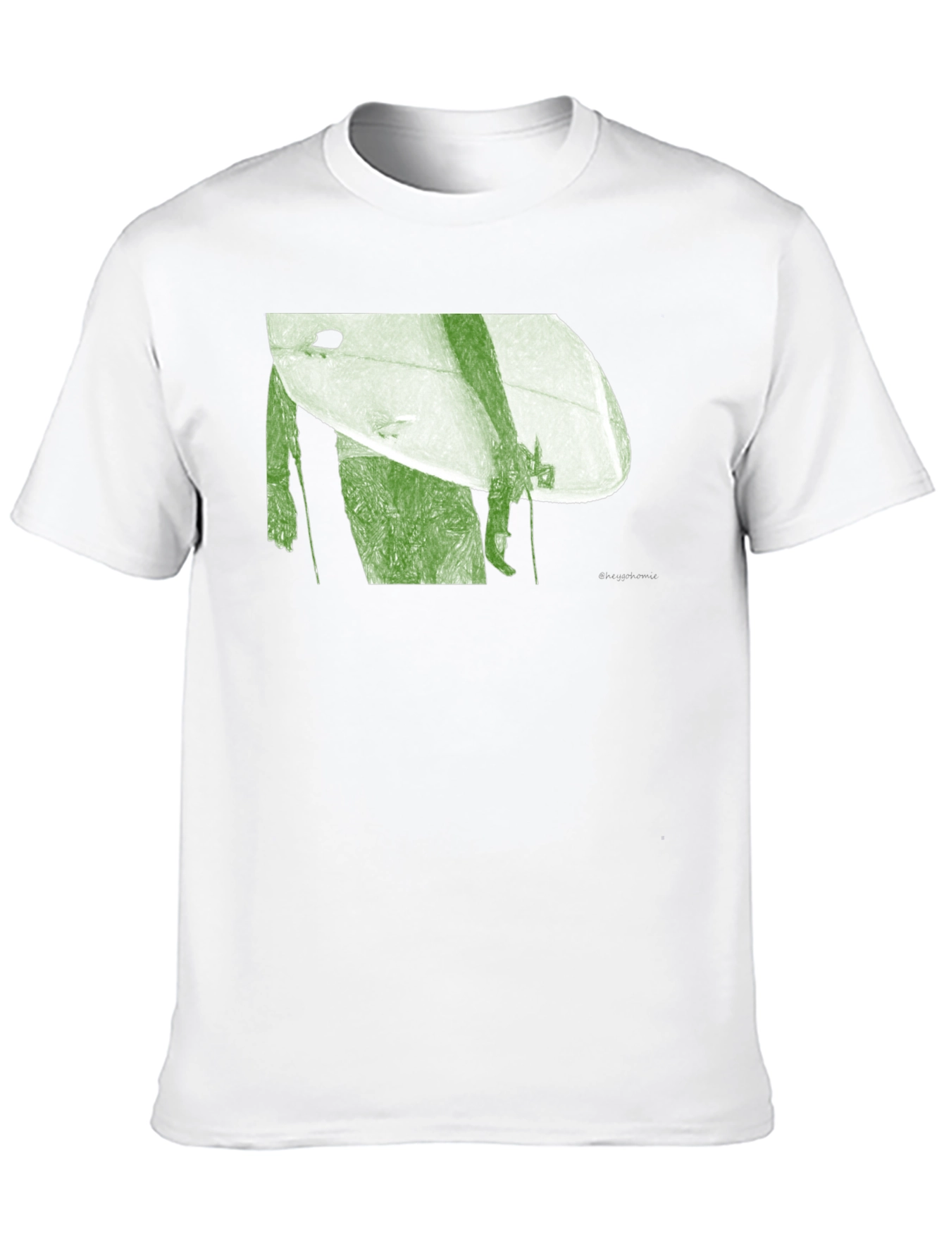 Black Surfer Graphic Tee - Black Cotton Blend view 10