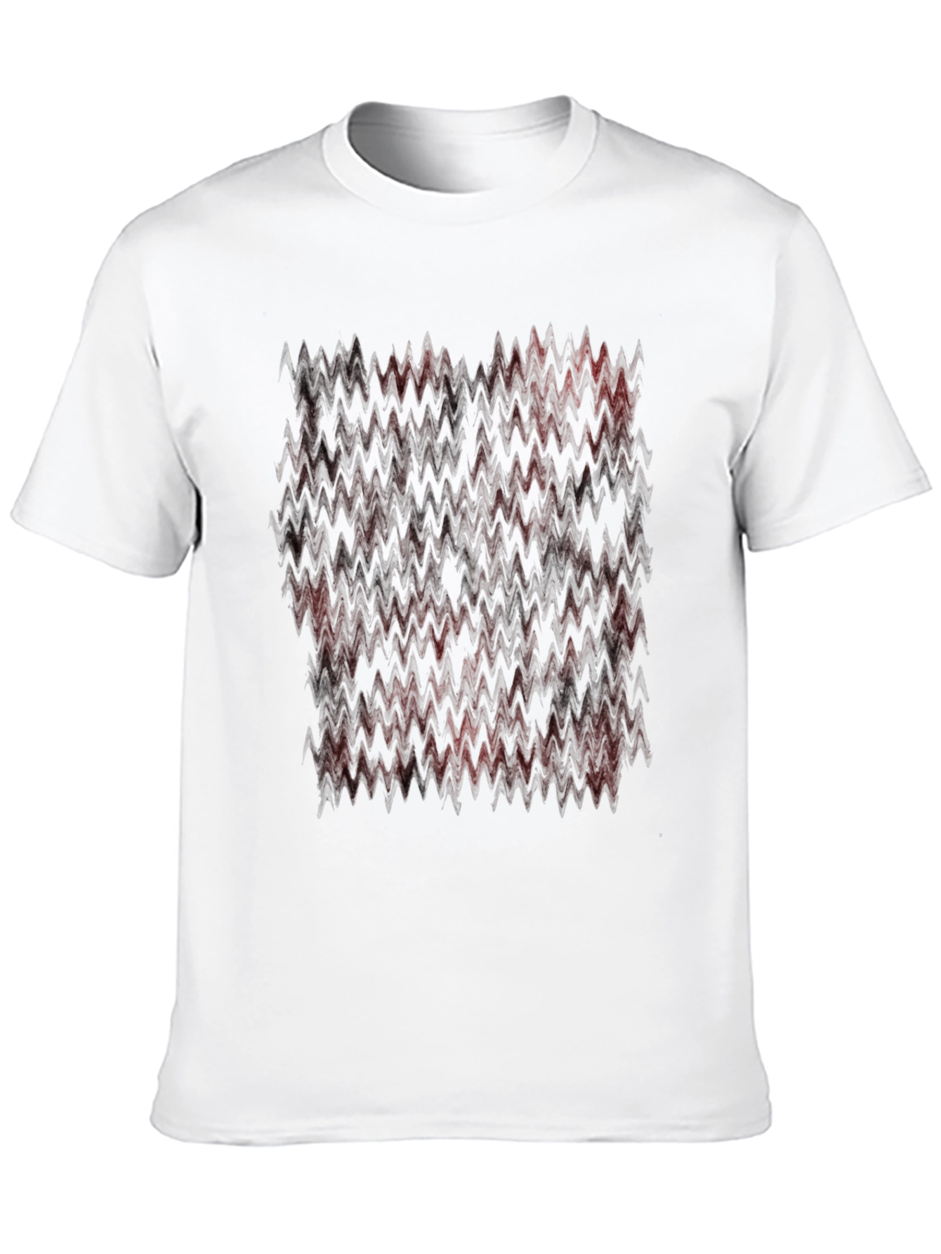Black Abstract Pattern Black T-Shirt view 10