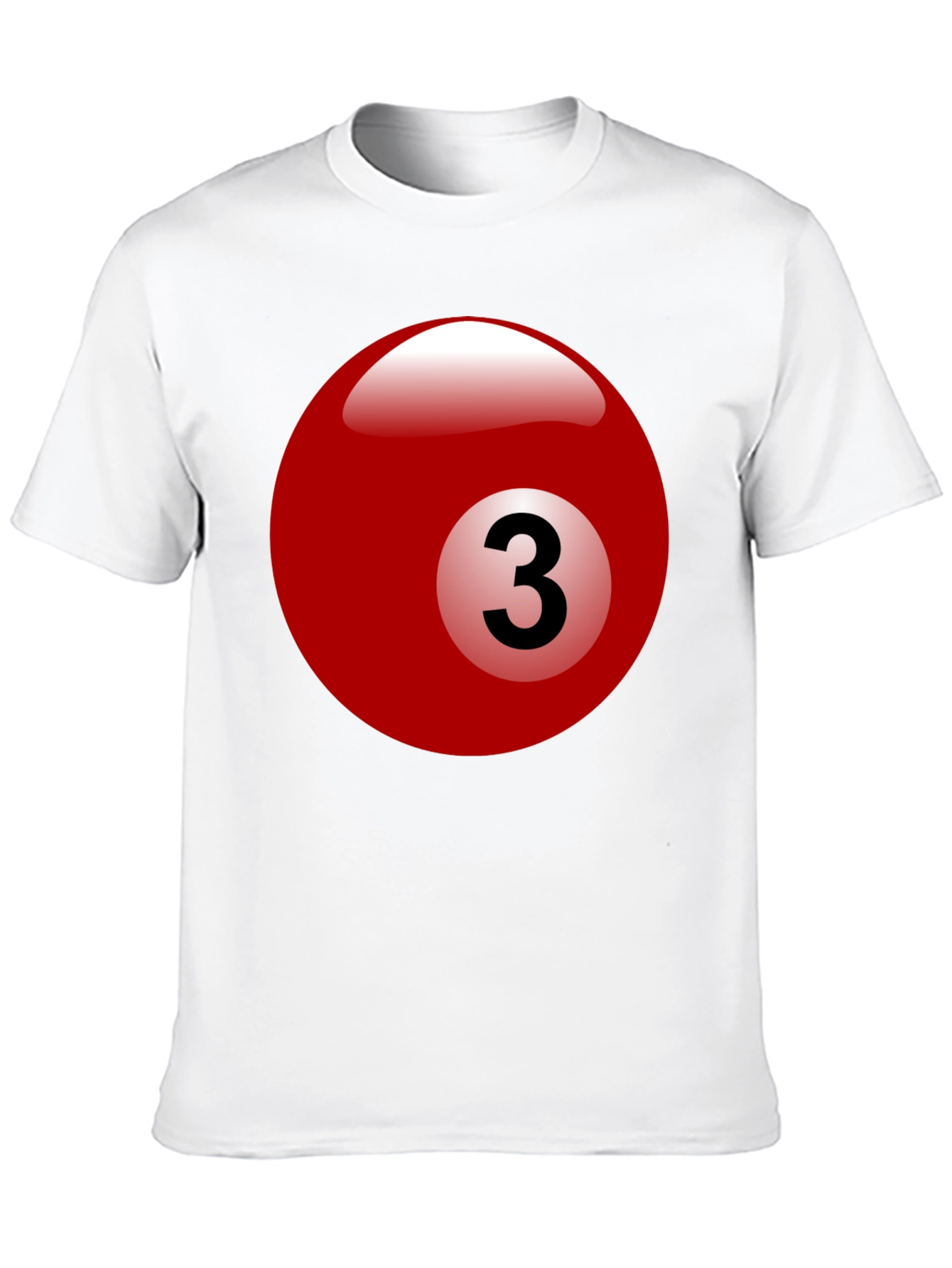 Black Billiard Ball #3 Graphic T-Shirt - Cool Casual Tee view 10