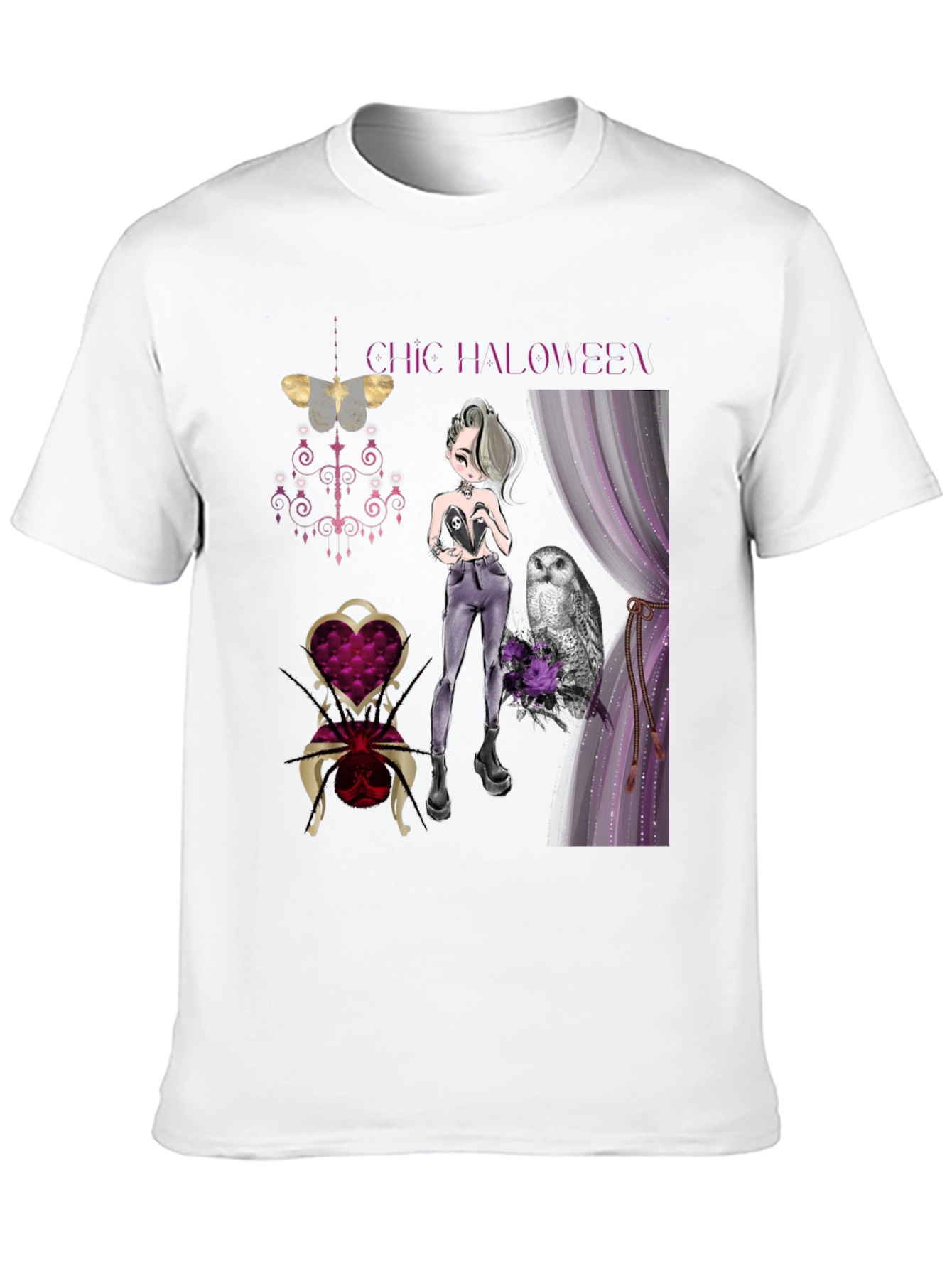 Black Chic Halloween Graphic Tee view 10