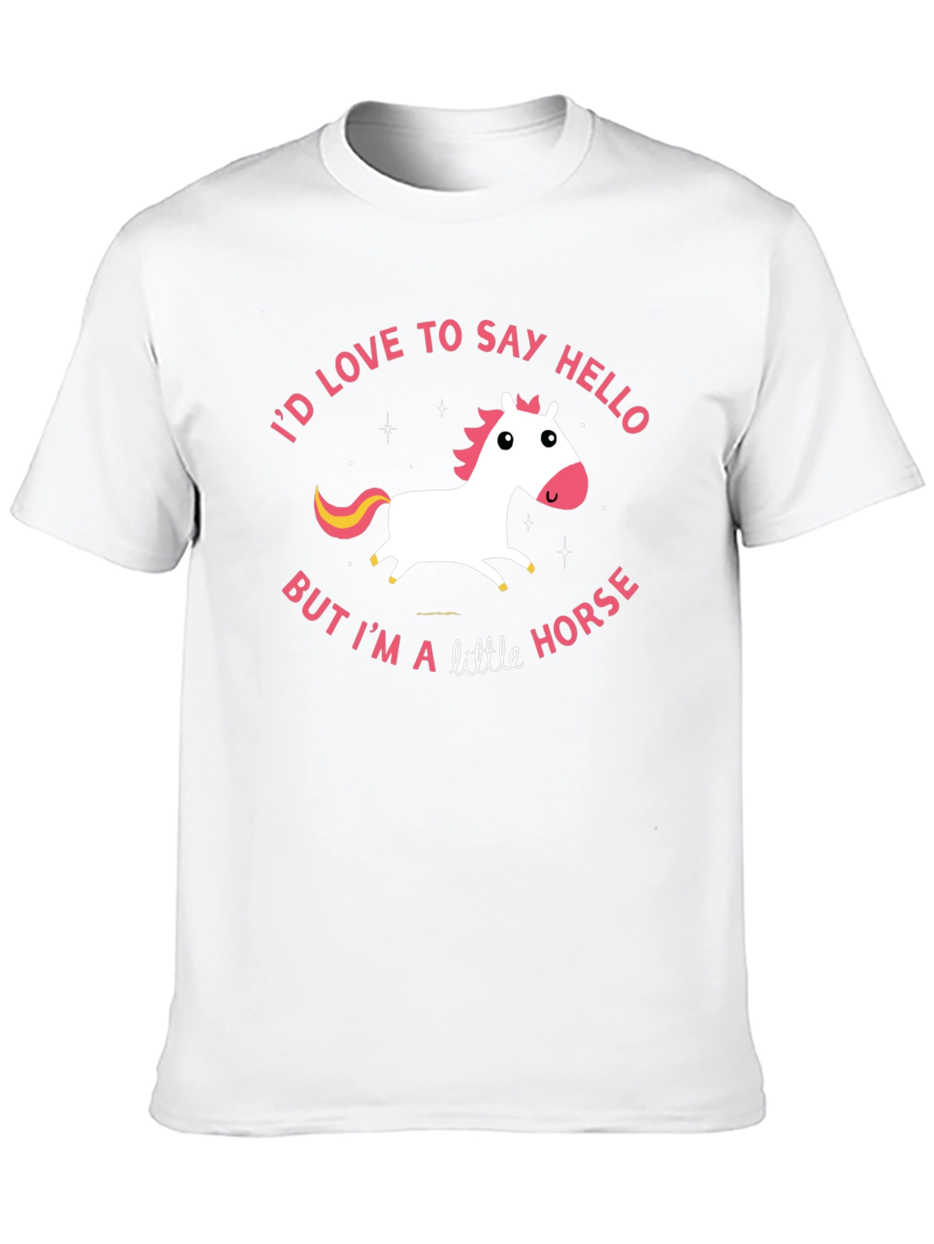 Black Cute Little Horse Graphic Tee view 10