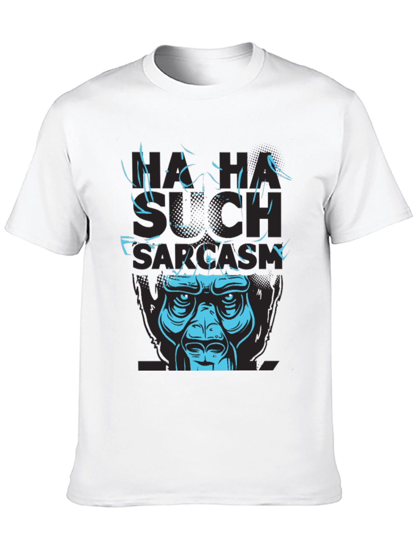 Black Sarcastic Gorilla Graphic Tee - Men's Black T-Shirt view 10