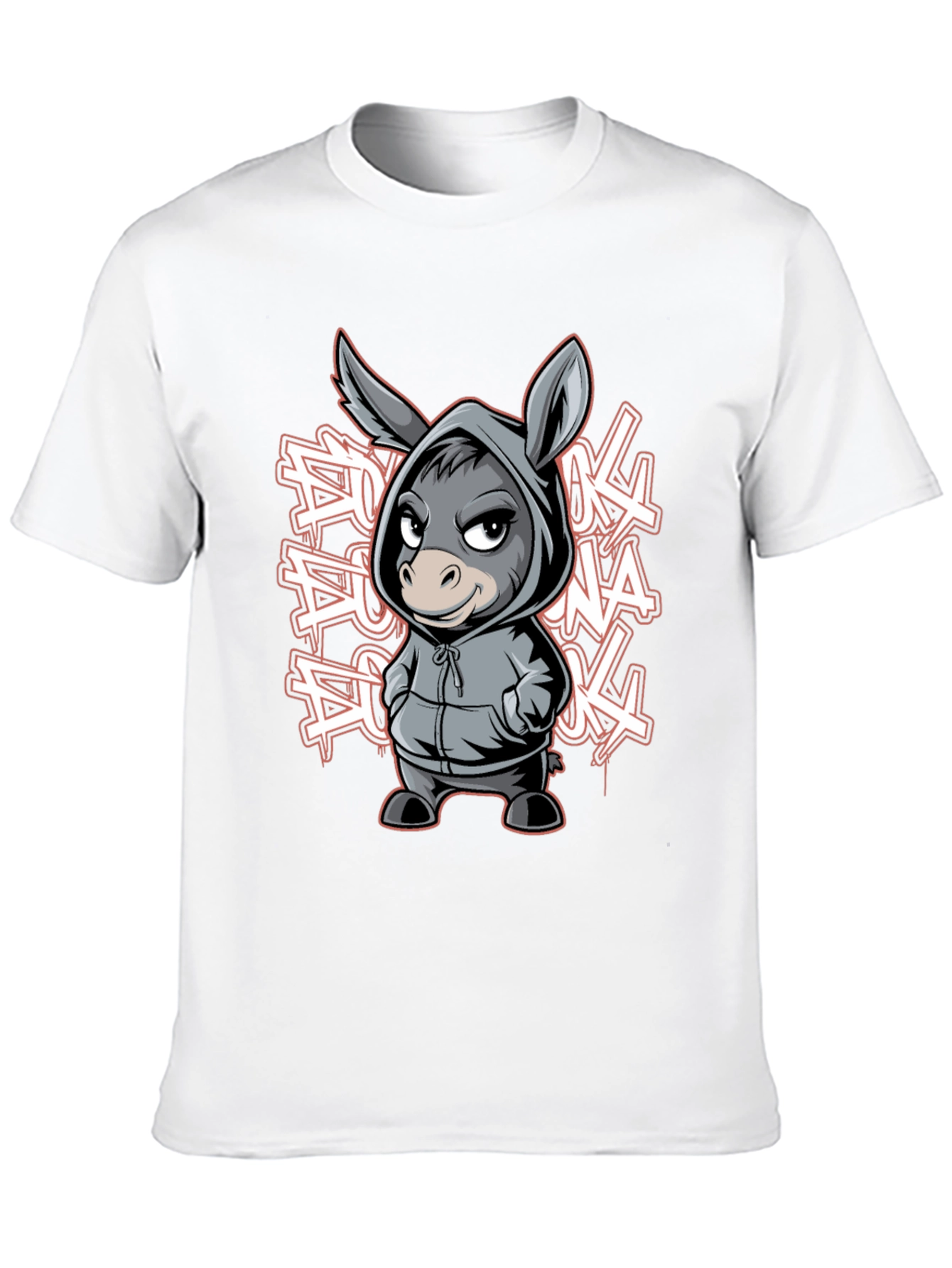 Black Hoodie Donkey Graphic Tee view 10