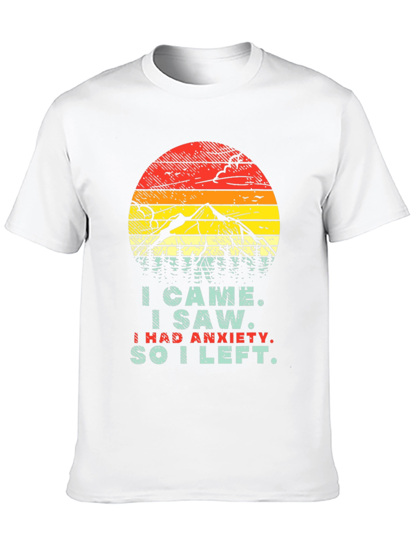 Black Anxiety Mountain Graphic T-Shirt view 10
