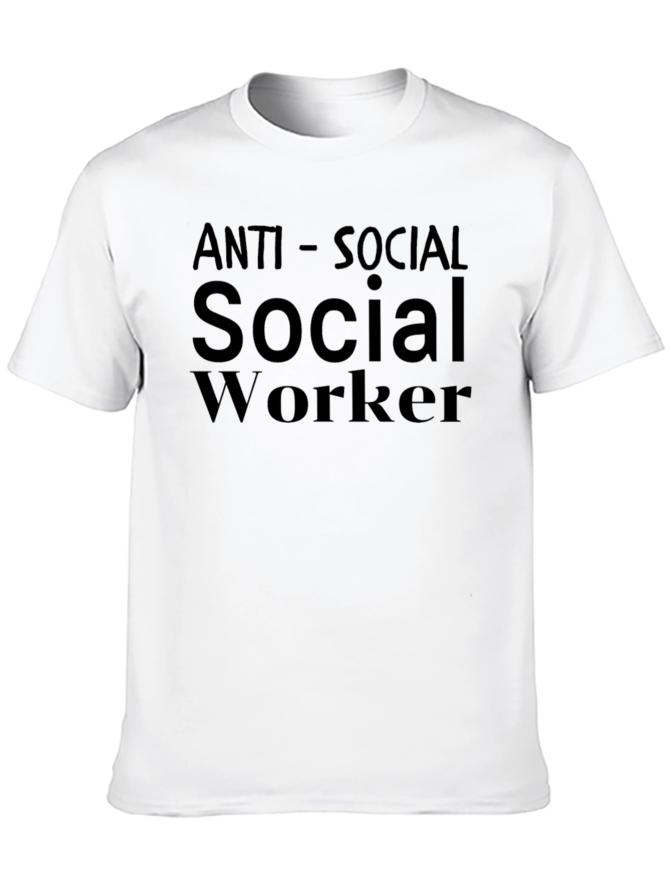 Black Anti-Social Social Worker Graphic T-Shirt view 10