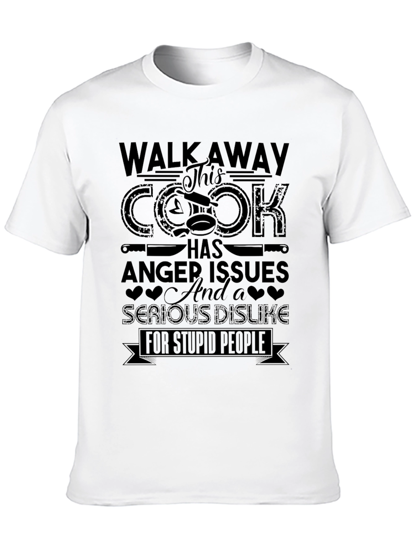 Black Walk Away This Cook T-Shirt - Funny Chef Apparel view 10