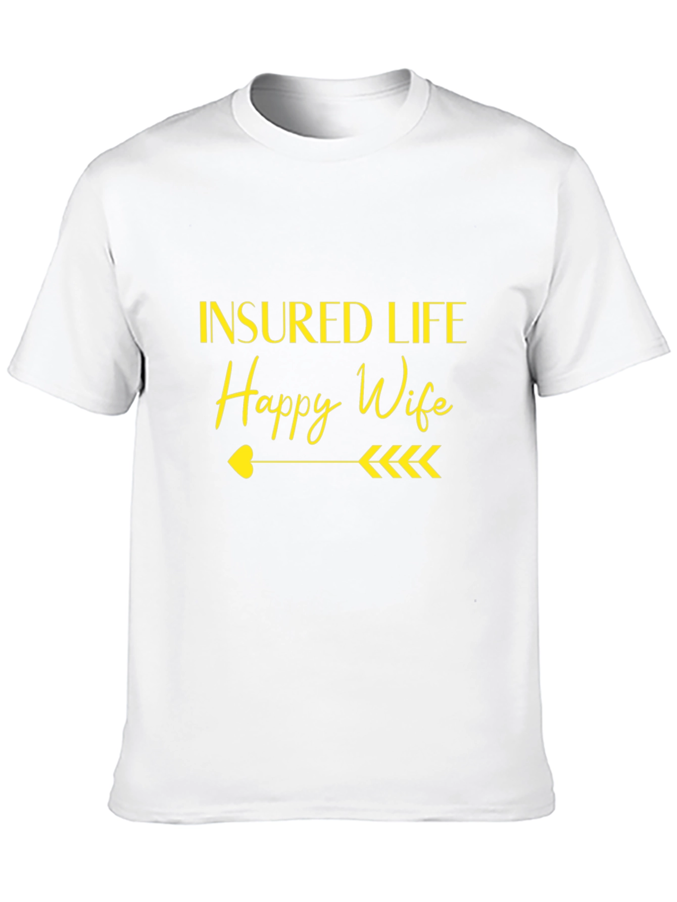 Black Insured Life Happy Wife Black Graphic Tee view 10