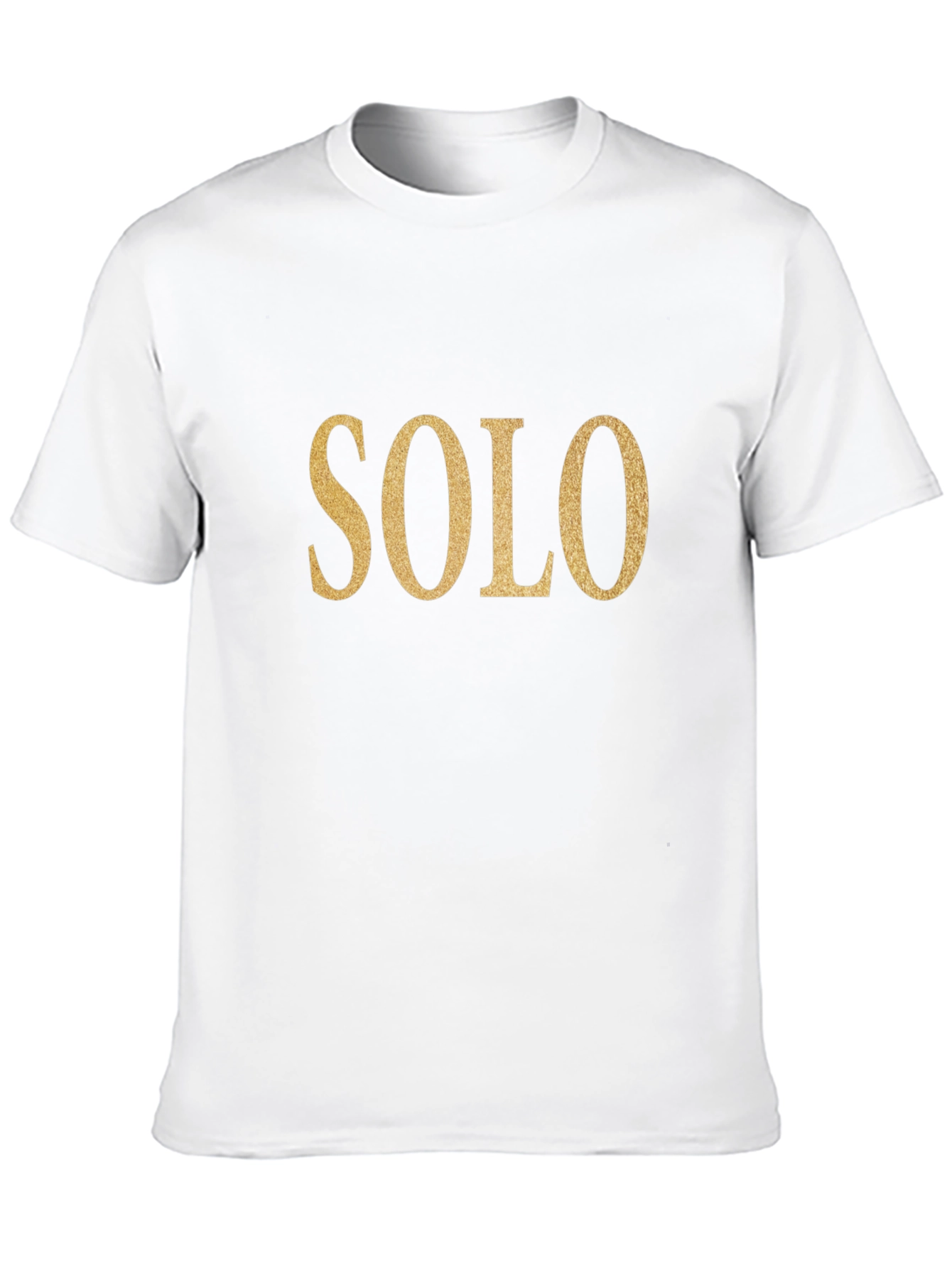 Black Solo Gold Lettering Black T-Shirt view 10