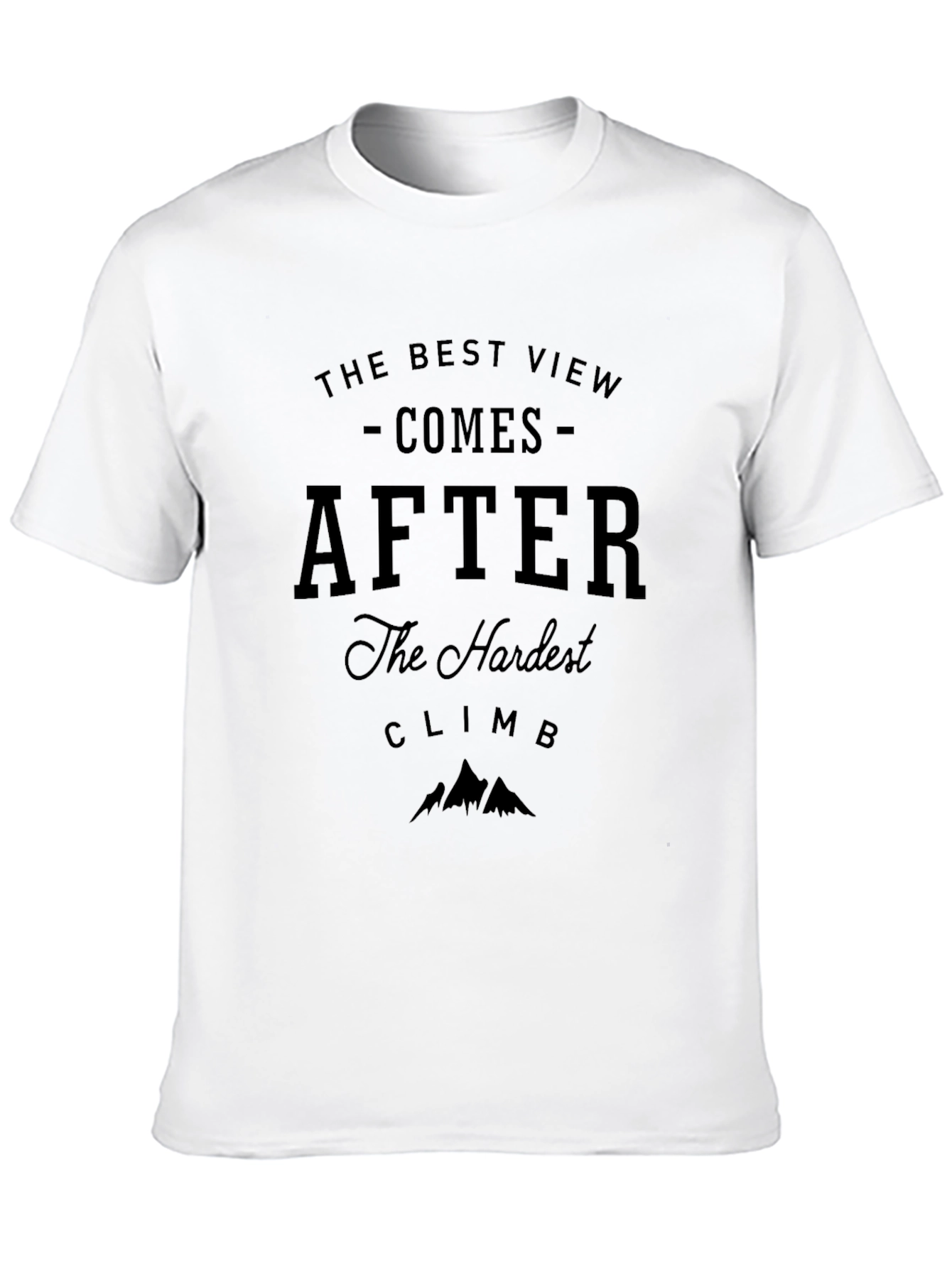 Black Motivational Climb T-Shirt - The Best View view 10