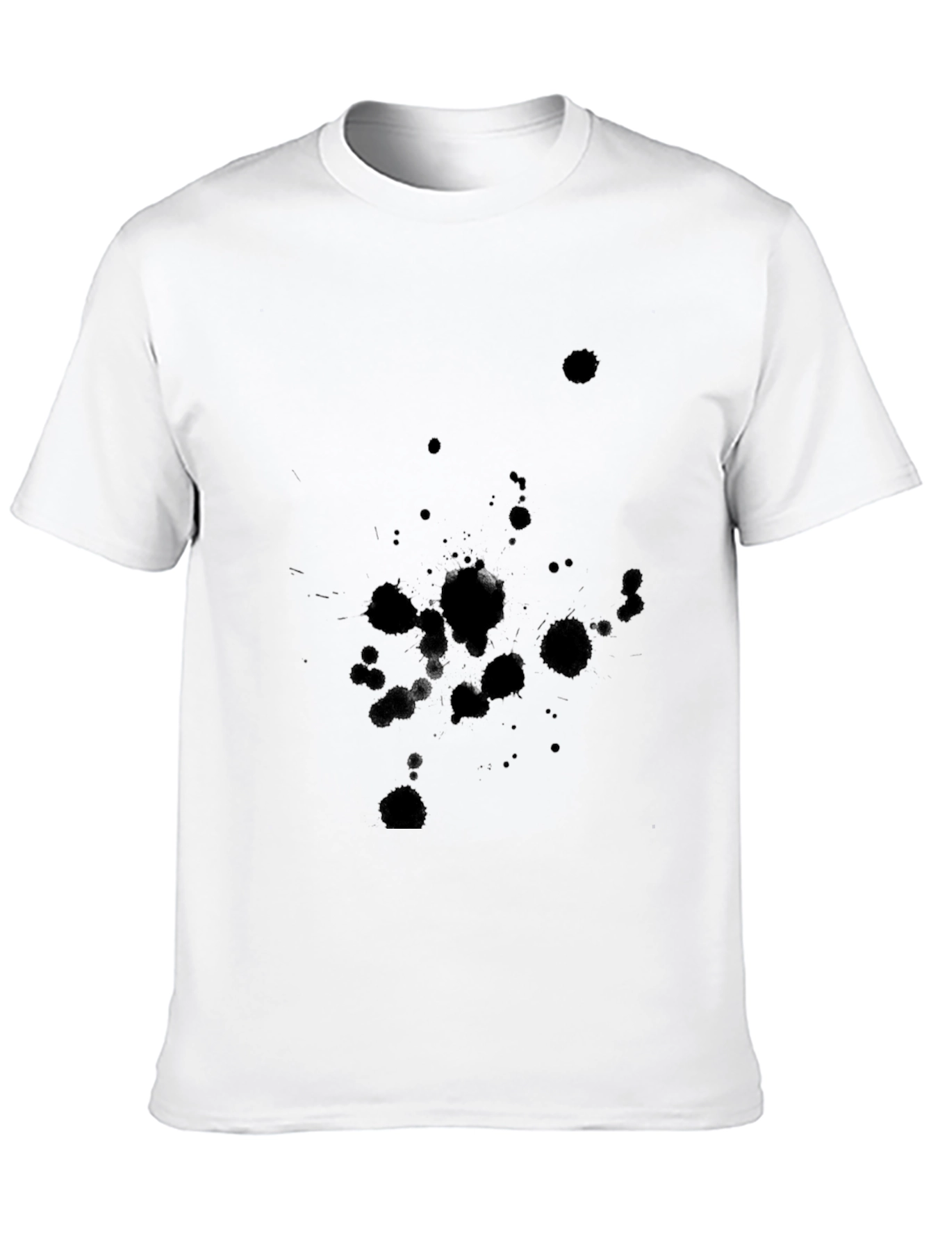 Black Black Splatter Graphic Tee - Men's Casual T-Shirt view 10