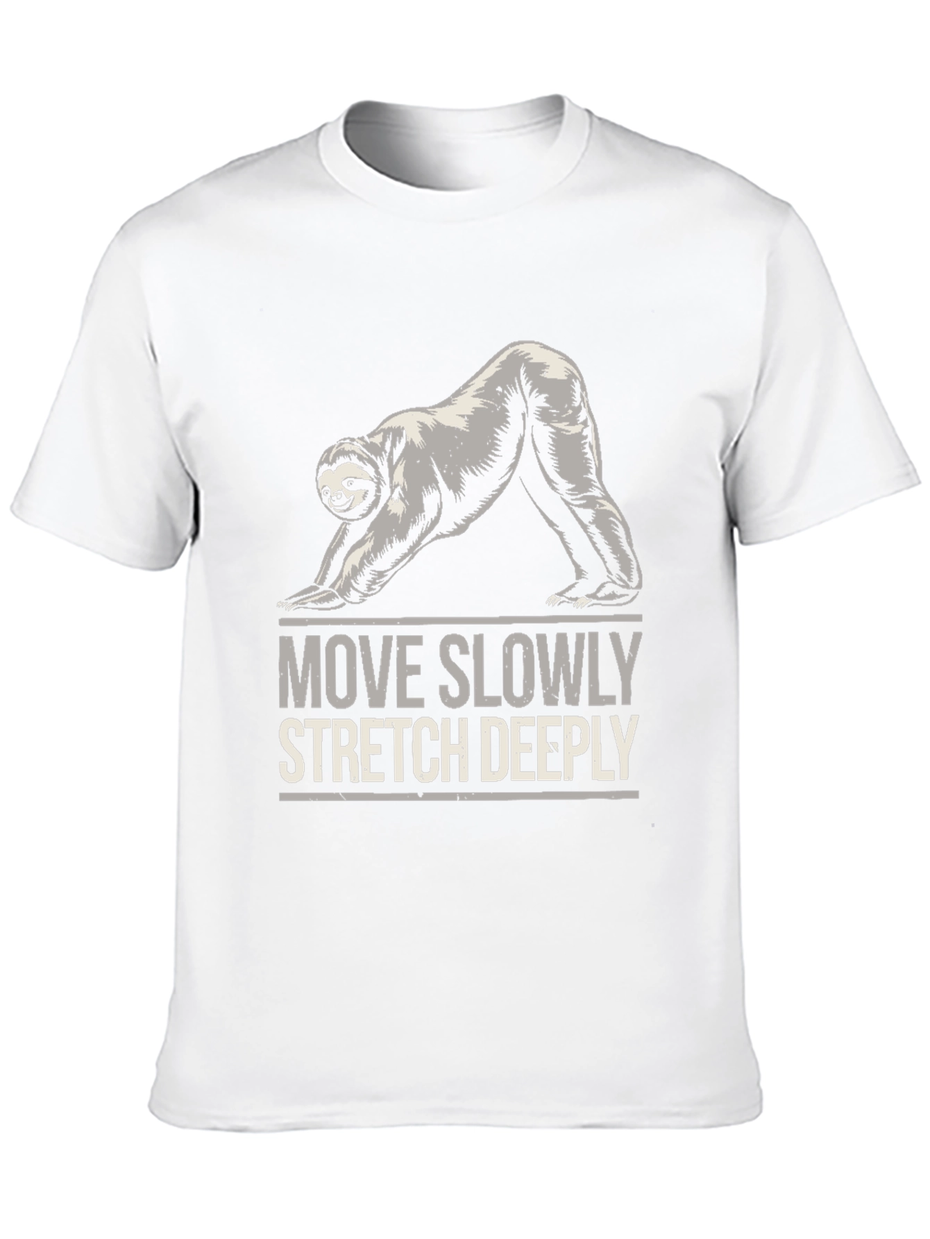 Black Yoga Sloth T-Shirt - Move Slowly Stretch Deeply view 10