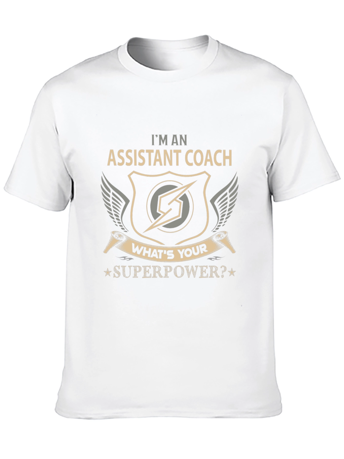 Black Assistant Coach Superpower Graphic T-Shirt view 10