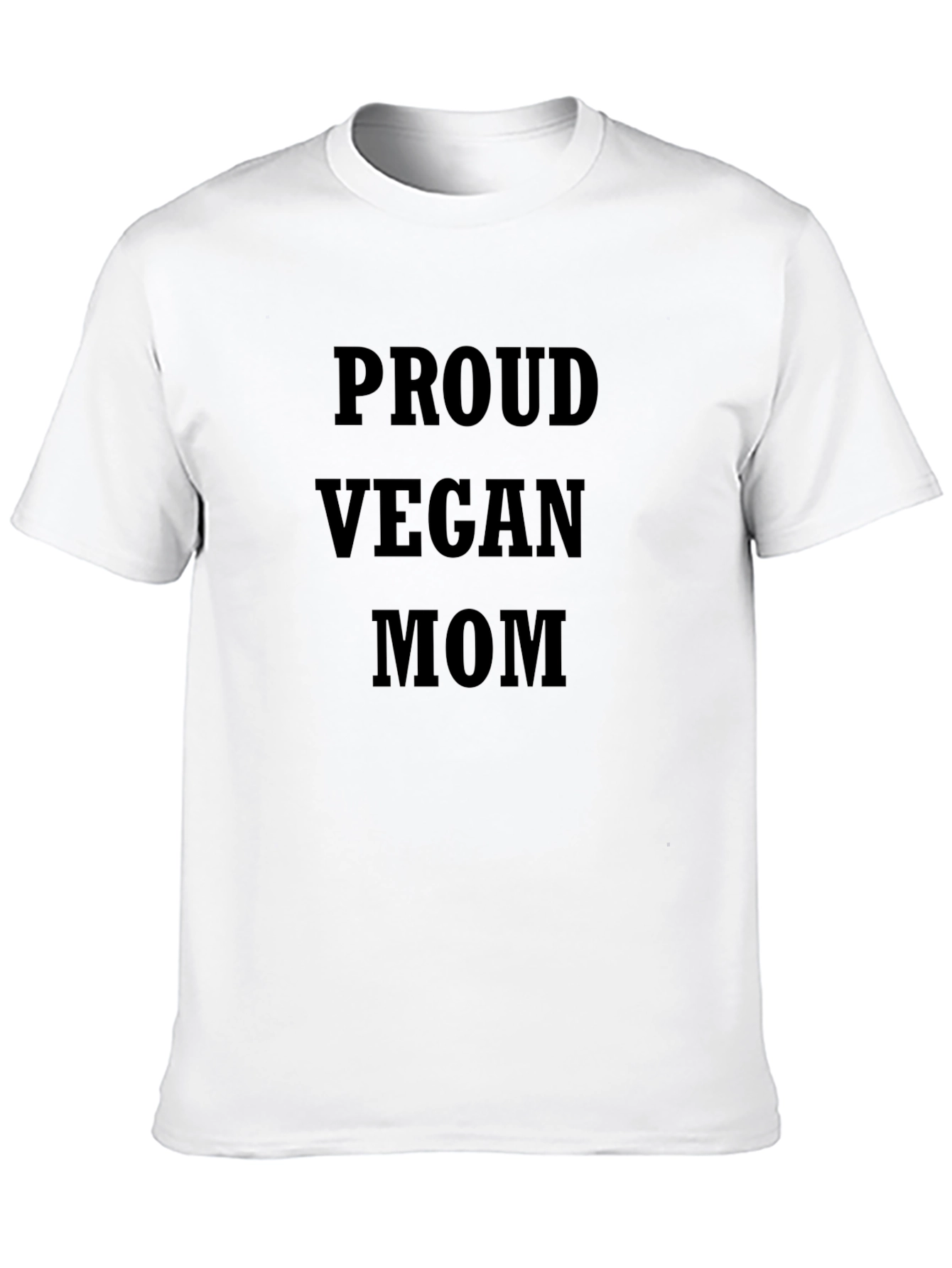 Black Proud Vegan Mom T-Shirt - Black, Comfortable Fit view 10