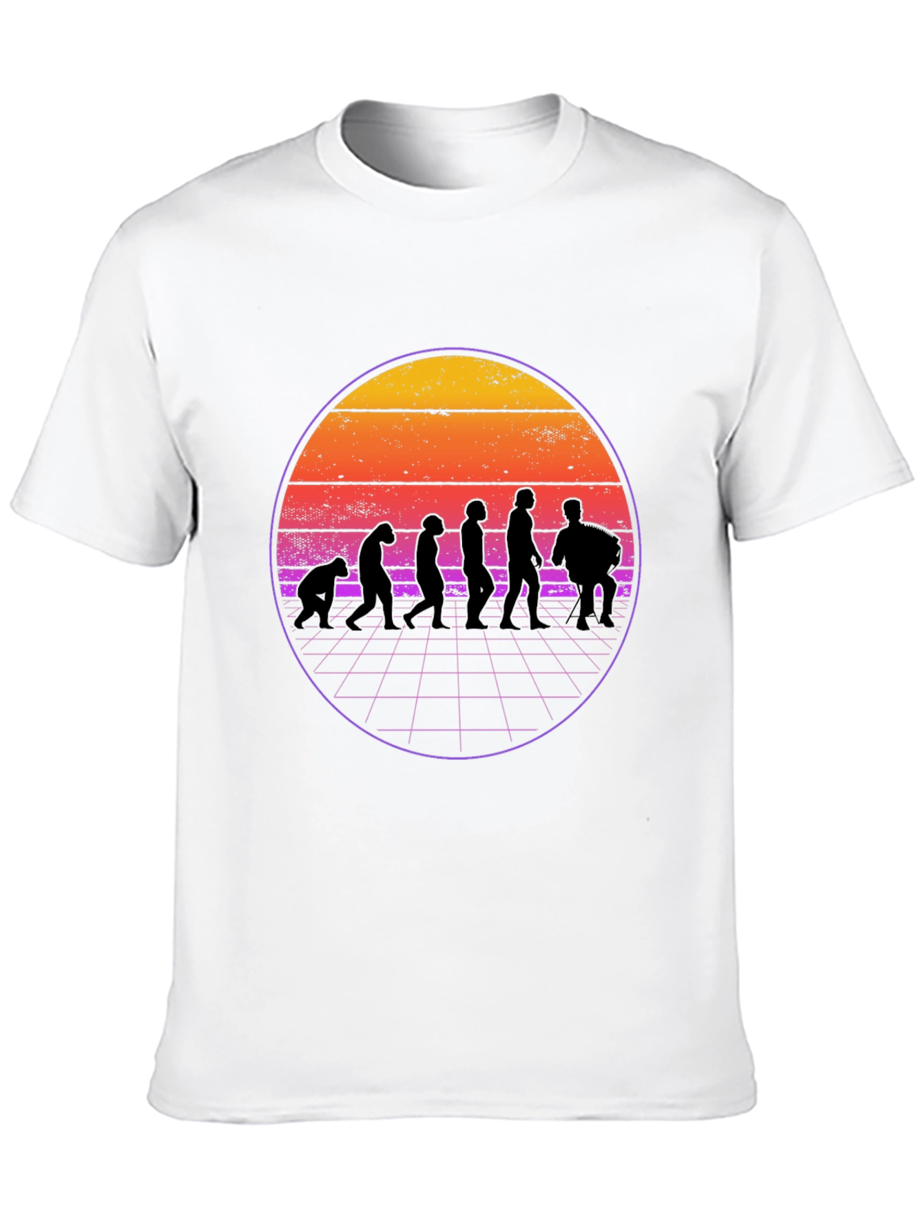 Black Retro Evolution T-Shirt - Men's Black Crew Neck Tee view 10