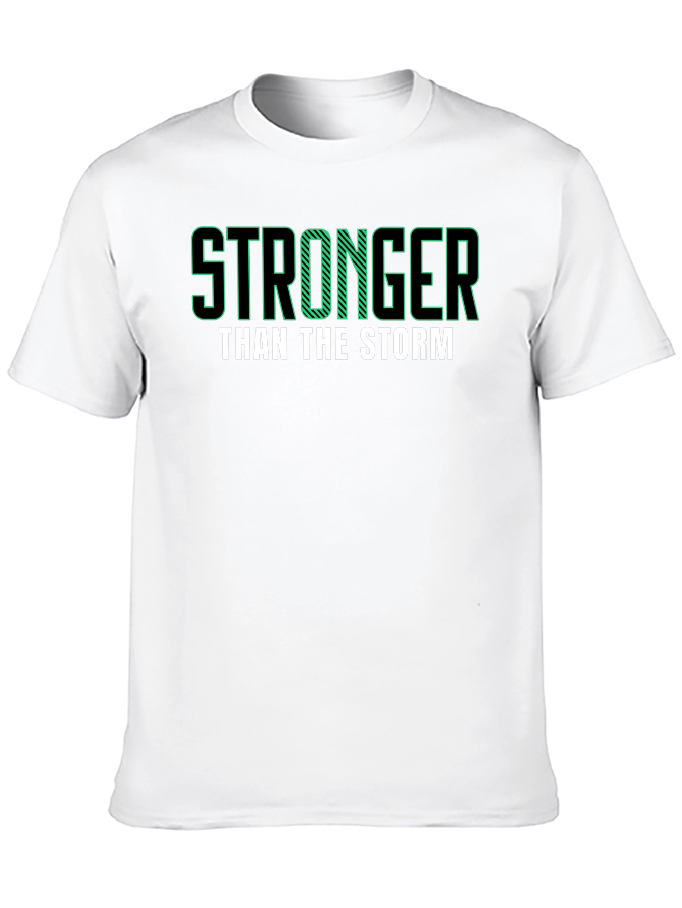 Black Stronger Than The Storm Graphic Tee view 10